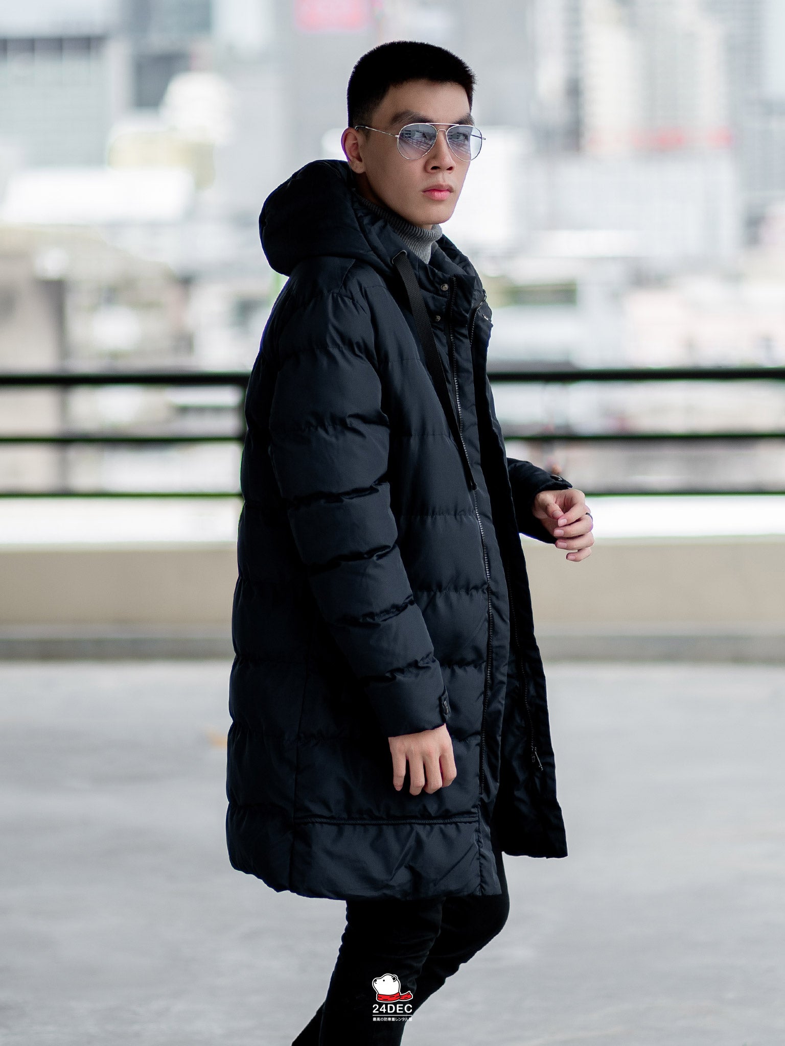 เช่าเสื้อกันหนาว ชาย รุ่น GANGNAM สี ดำ