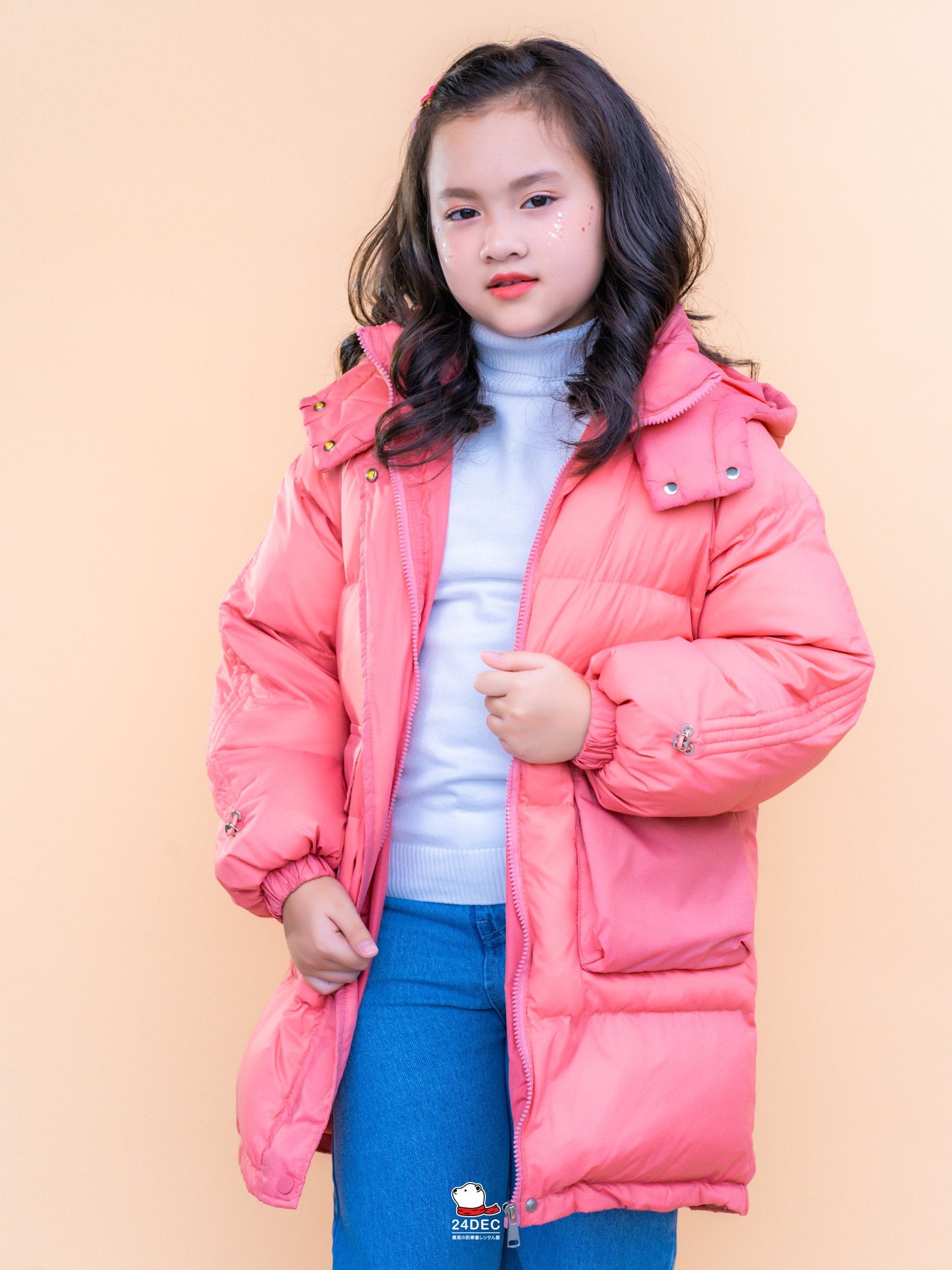 เช่าเสื้อกันหนาว เด็ก รุ่น HARAJUKU สี ชมพู