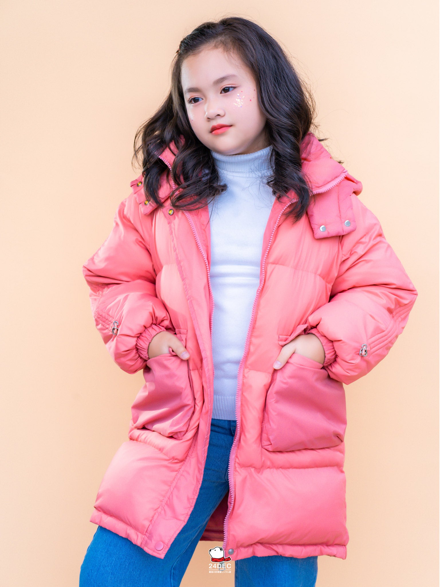 เช่าเสื้อกันหนาว เด็ก รุ่น HARAJUKU สี ชมพู