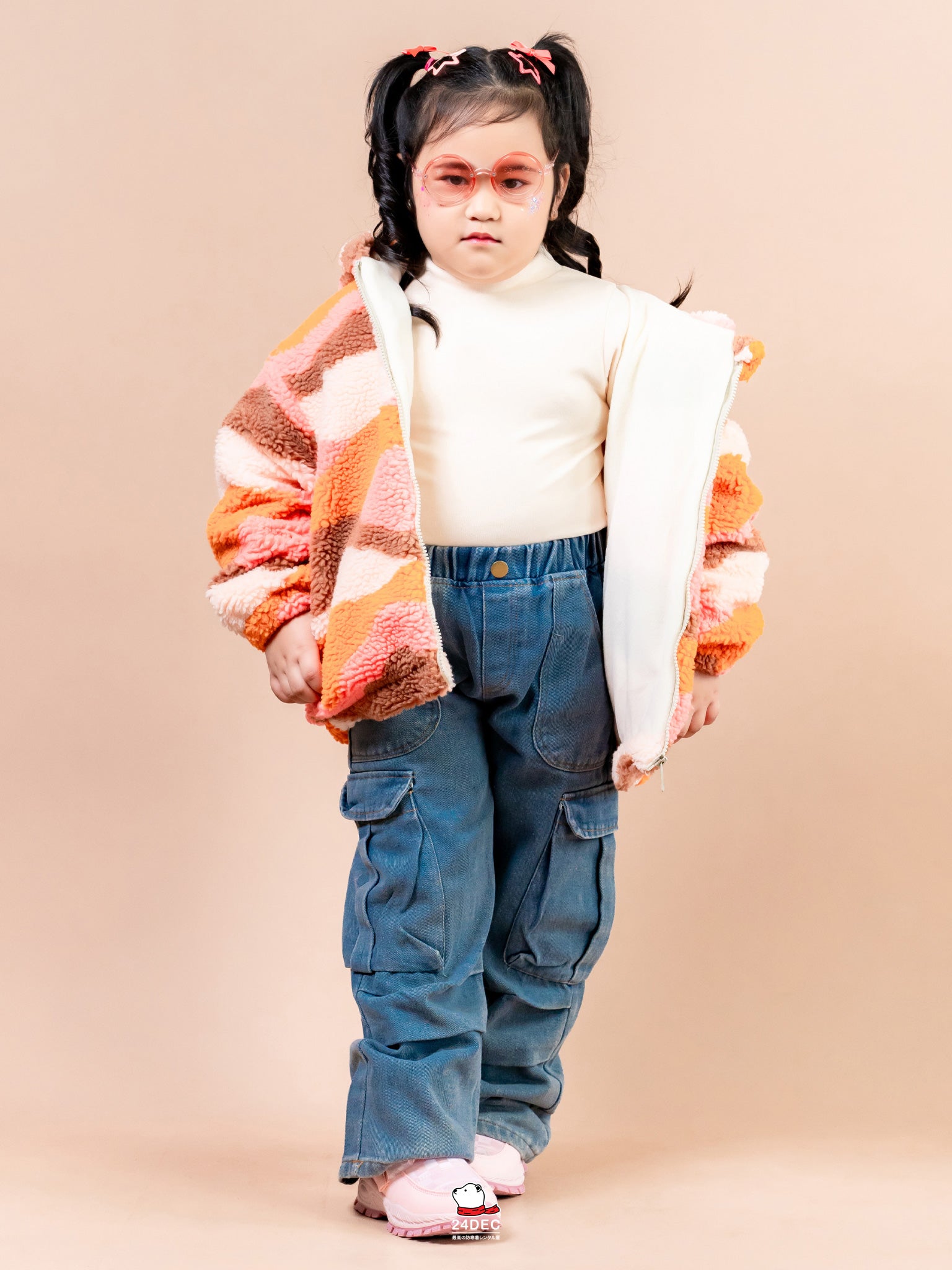 เช่าเสื้อแจ็คเก็ต เด็ก รุ่น HIMAWARI สี ส้ม