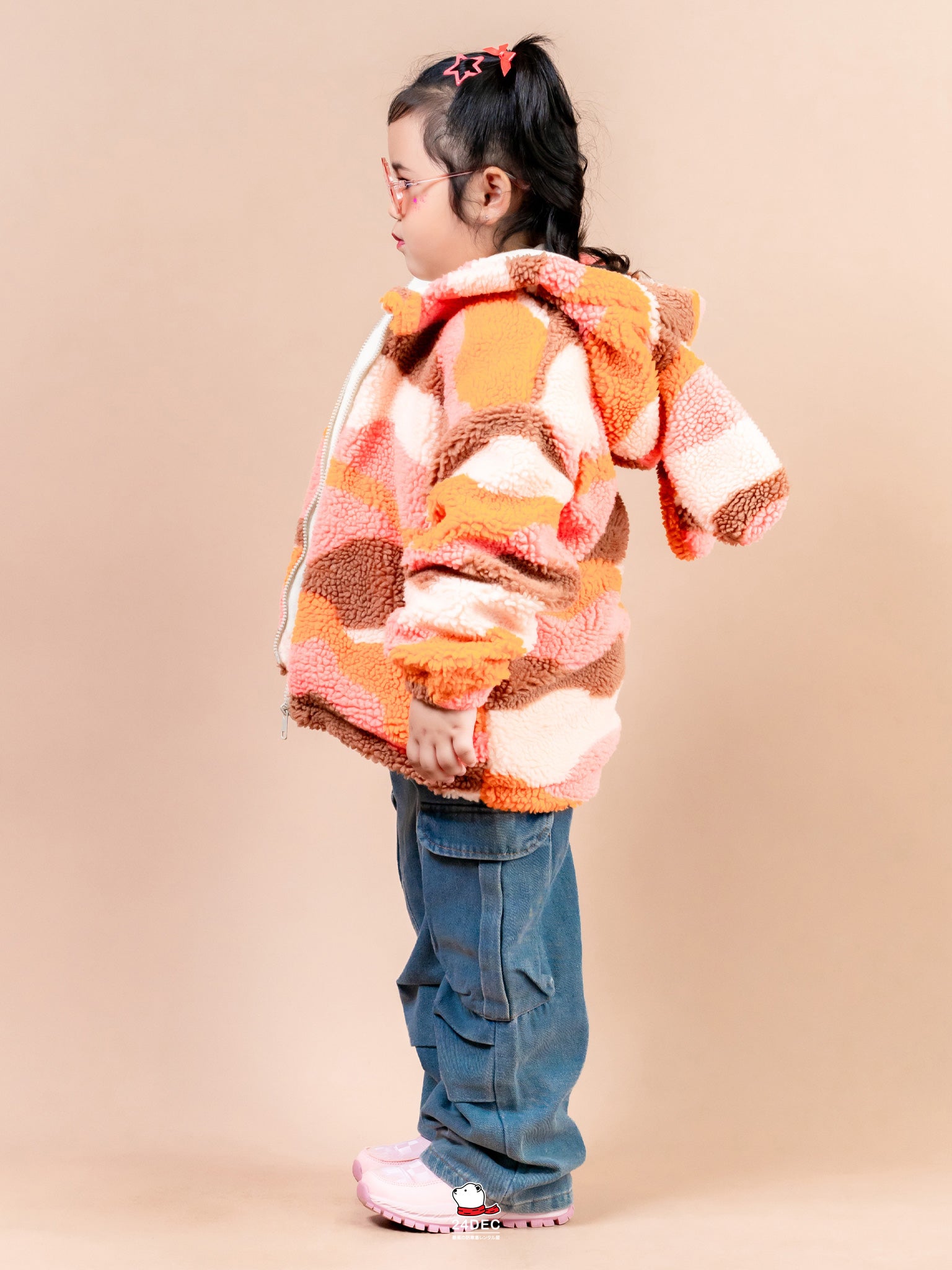 เช่าเสื้อแจ็คเก็ต เด็ก รุ่น HIMAWARI สี ส้ม