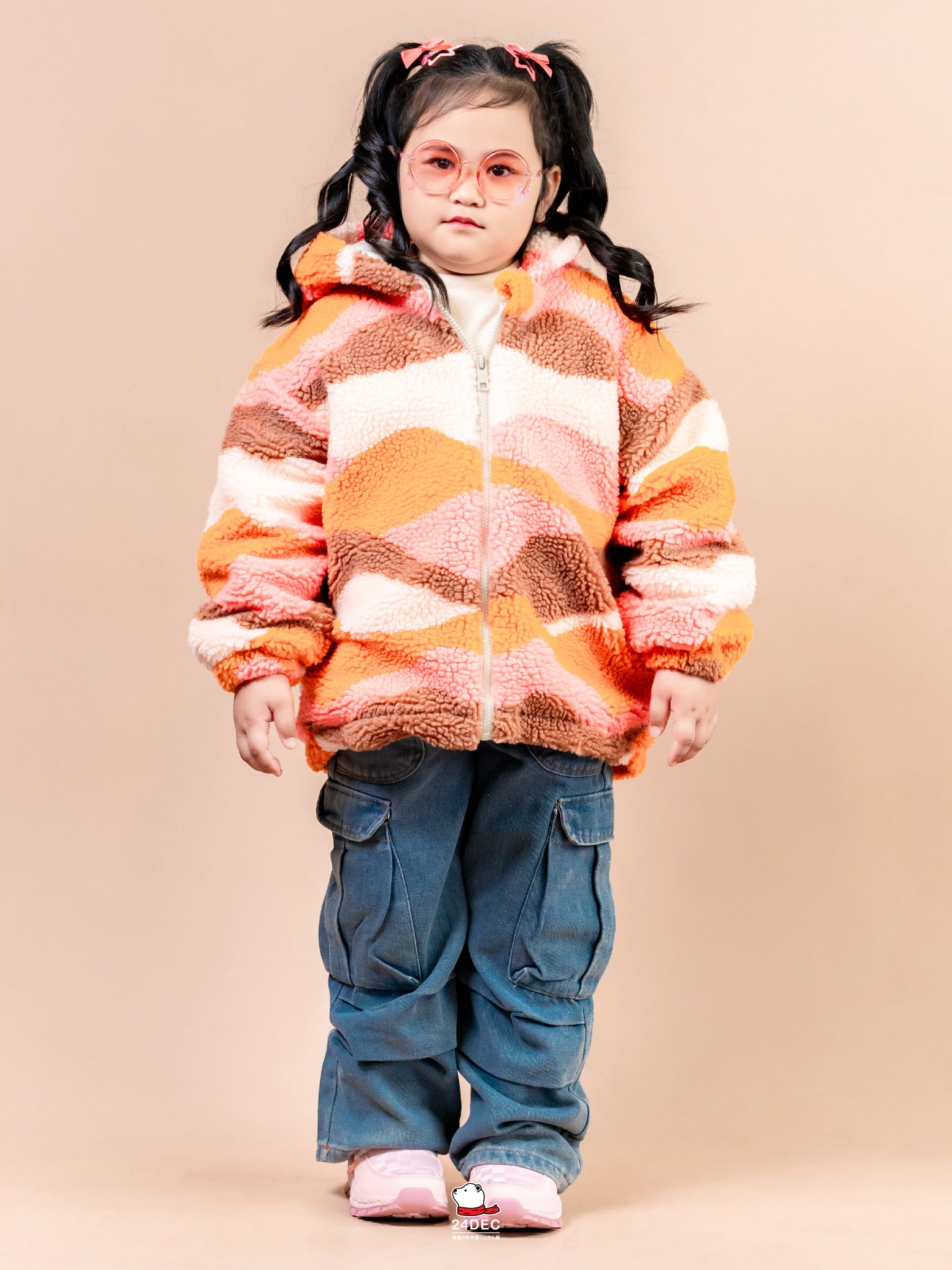 เช่าเสื้อแจ็คเก็ต เด็ก รุ่น HIMAWARI สี ส้ม