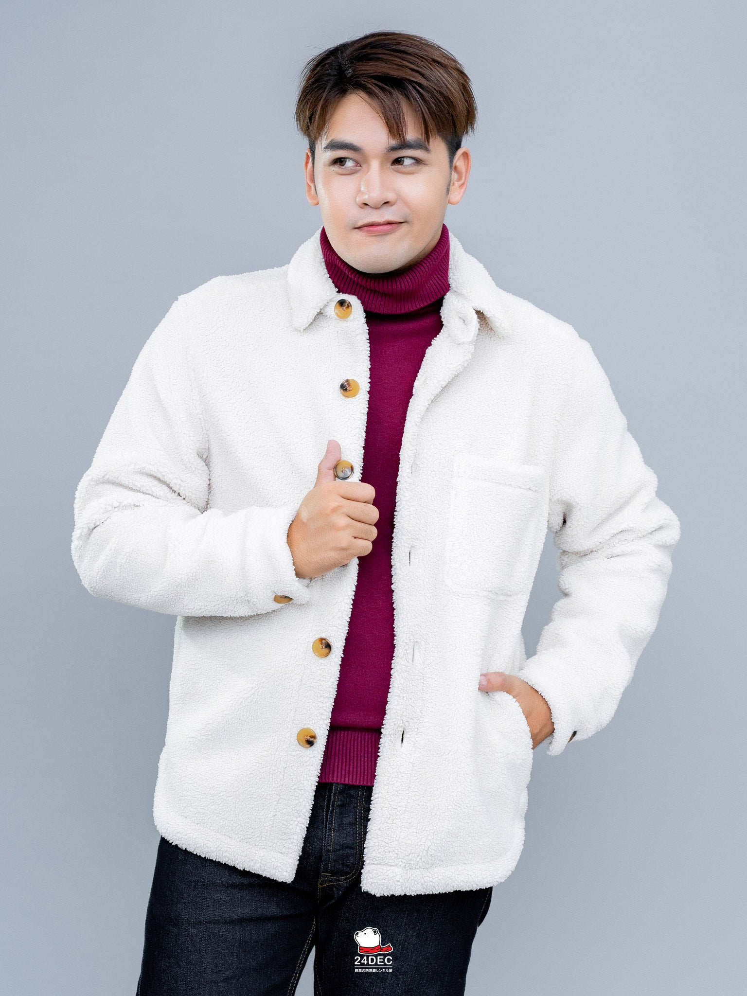 เช่าเสื้อแจ็คเก็ต ชาย รุ่น CLOUD สี ขาว