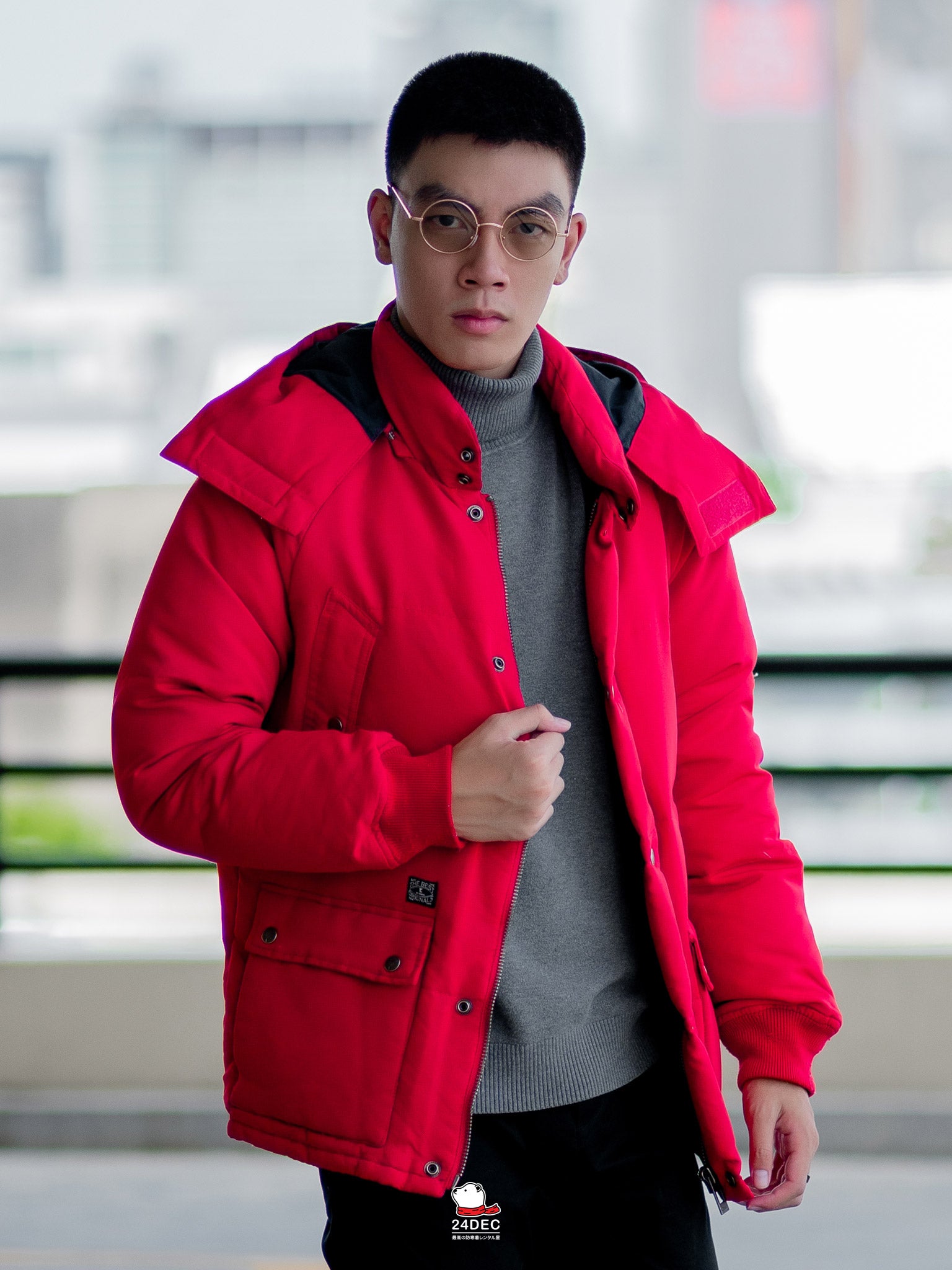 เช่าเสื้อกันหนาว ชาย รุ่น JACKSON สี แดง