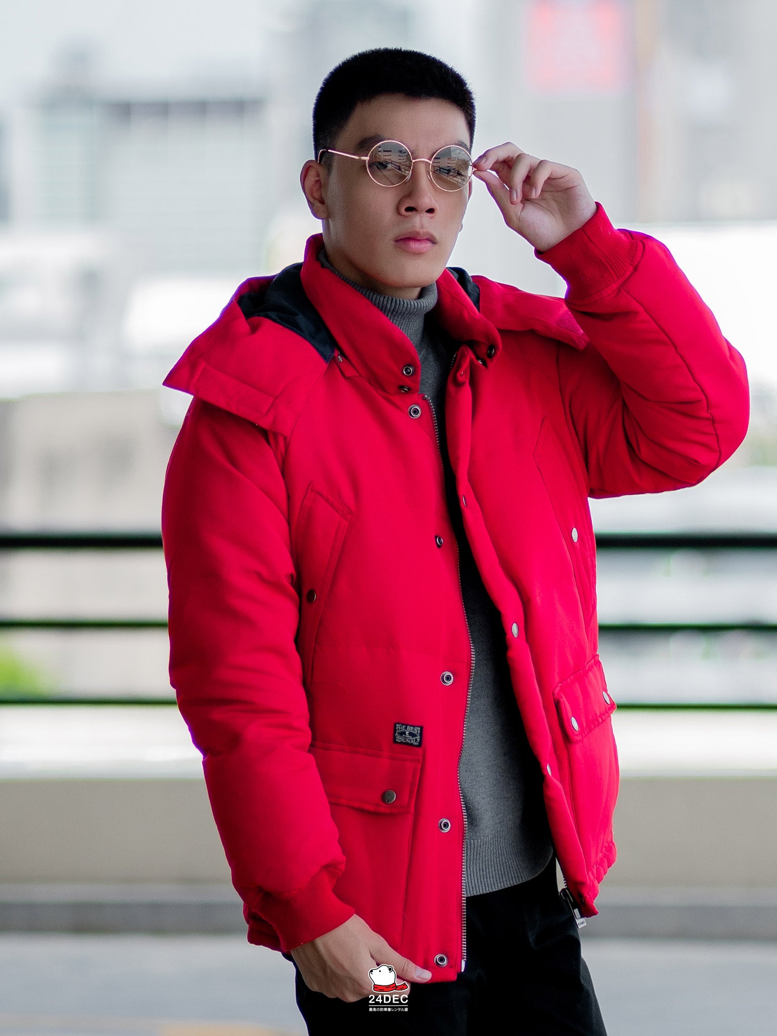 เช่าเสื้อกันหนาว ชาย รุ่น JACKSON สี แดง