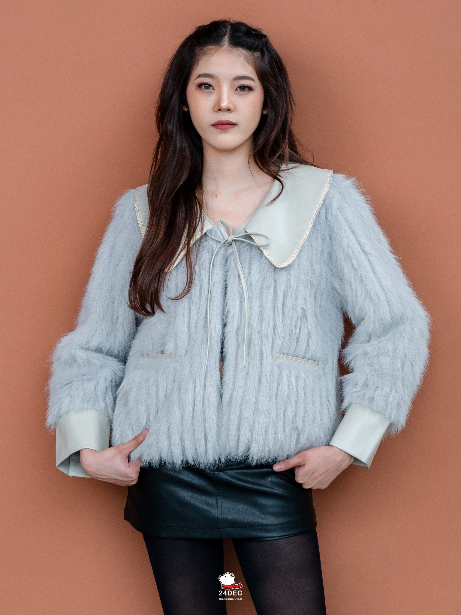 เช่าเสื้อขนเฟอร์ หญิง รุ่น AMANDA สี เทา