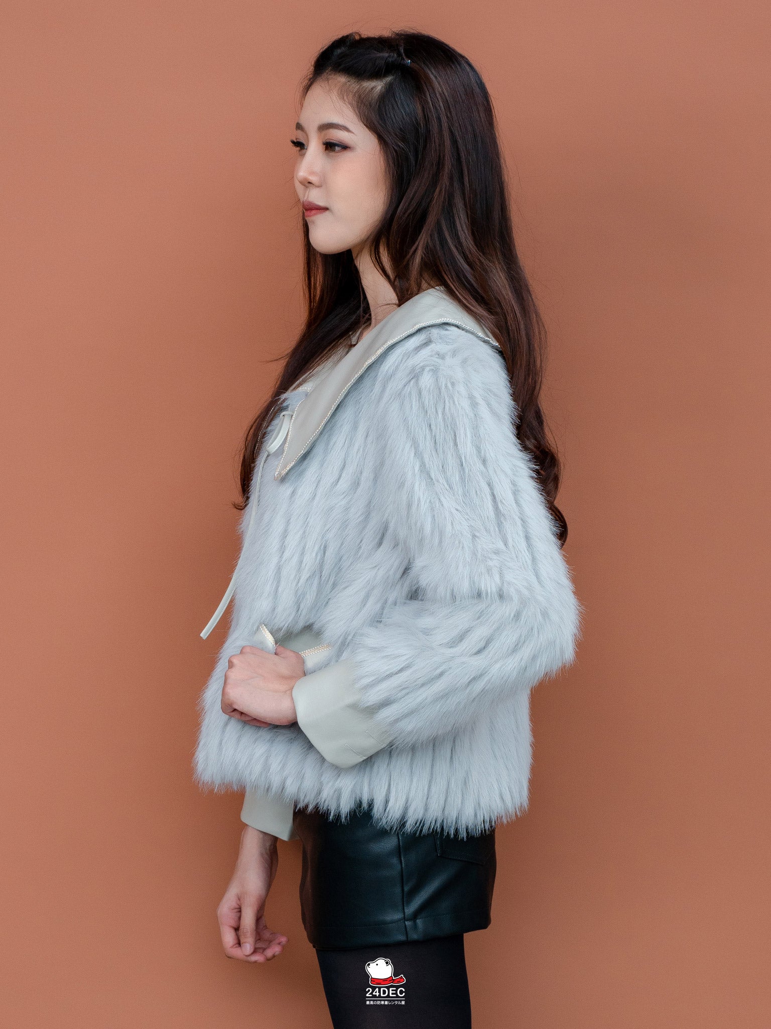 เช่าเสื้อขนเฟอร์ หญิง รุ่น AMANDA สี เทา