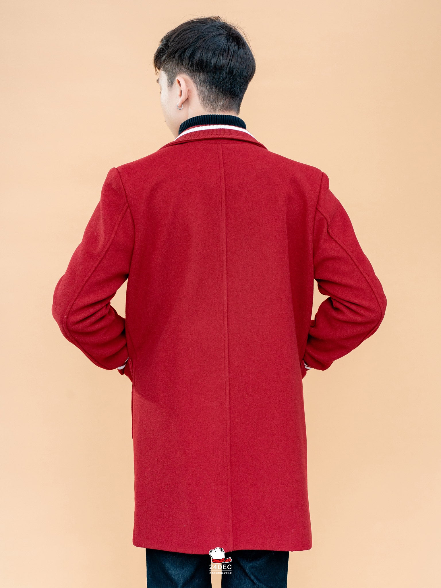 เช่าเสื้อโค้ท ชาย รุ่น KENSHI สี แดงเรดไวน์