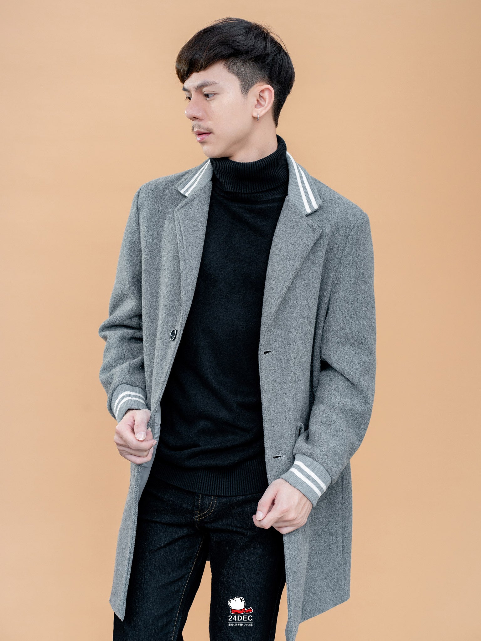 เช่าเสื้อโค้ท ชาย รุ่น KENSHI สี เทา