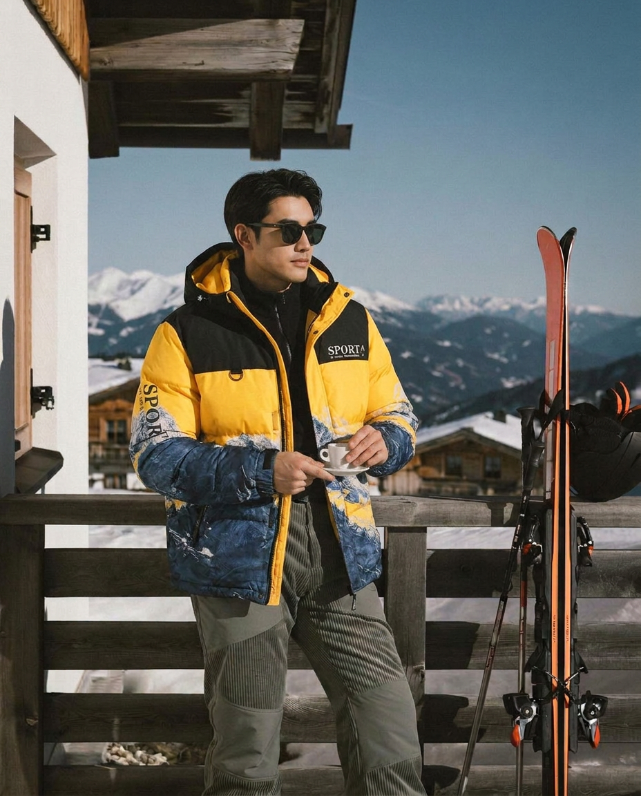 เช่าเสื้อกันหนาว ชาย รุ่น KOGEN สี เหลือง