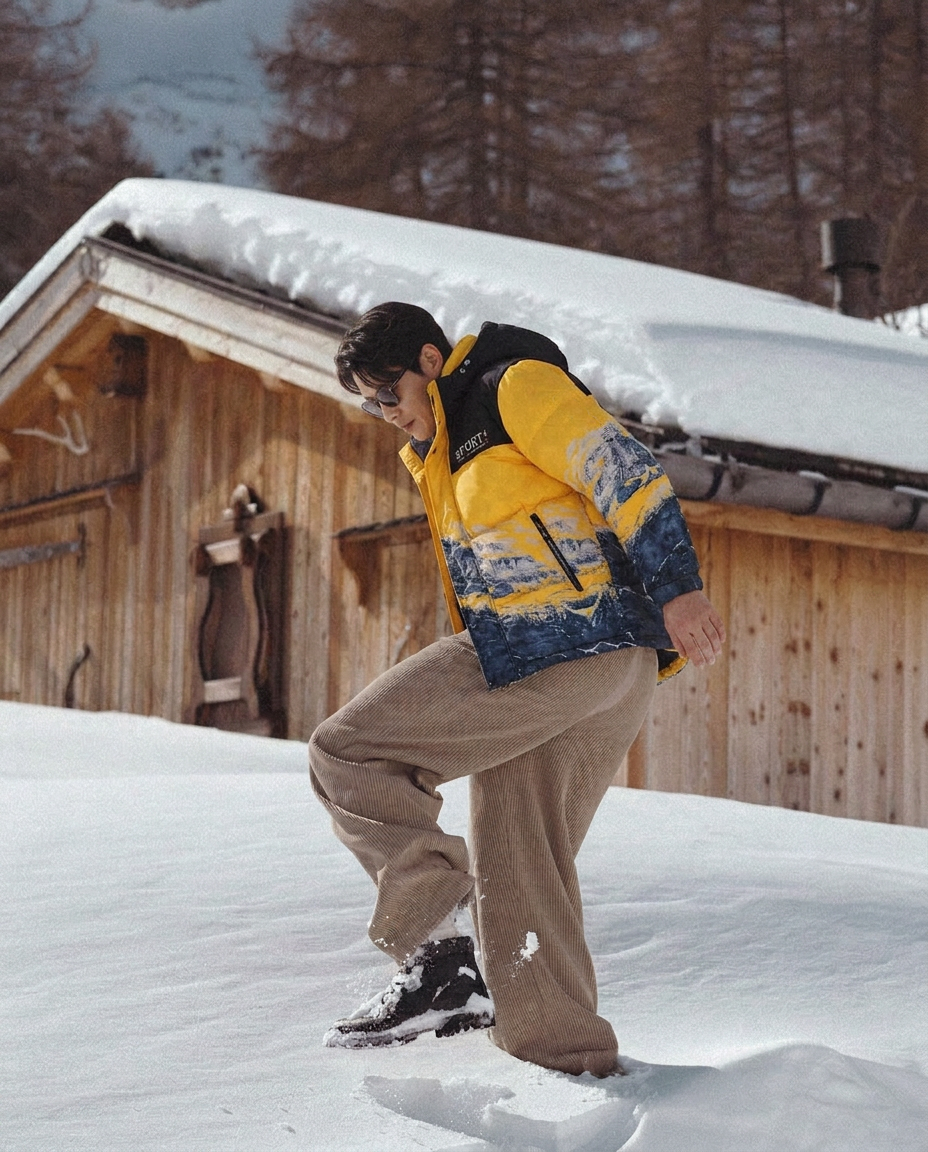 เช่าเสื้อกันหนาว ชาย รุ่น KOGEN สี เหลือง