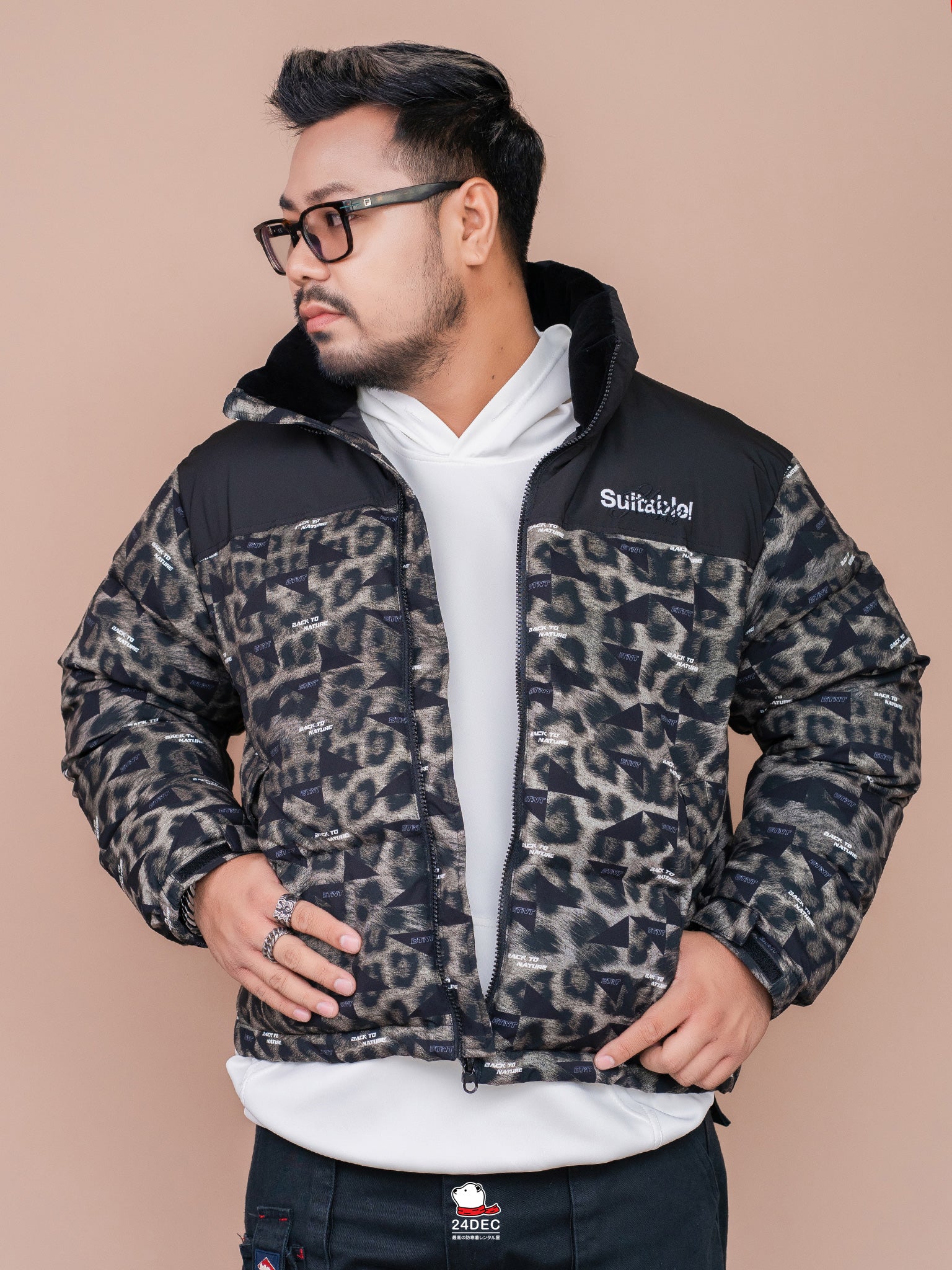 เช่าเสื้อกันหนาว ชาย รุ่น LEOPARD สี น้ำตาล