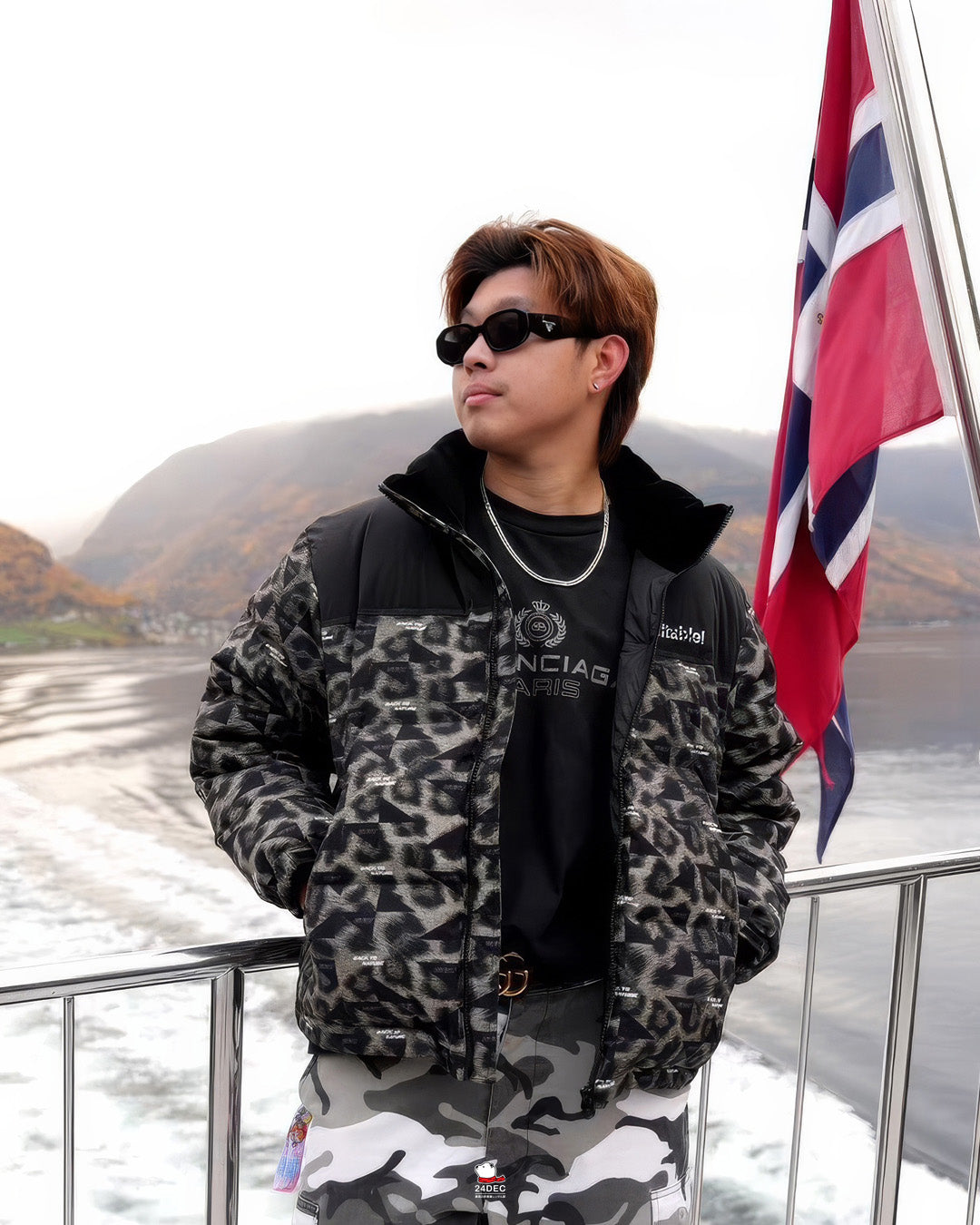 เช่าเสื้อกันหนาว ชาย รุ่น LEOPARD สี น้ำตาล