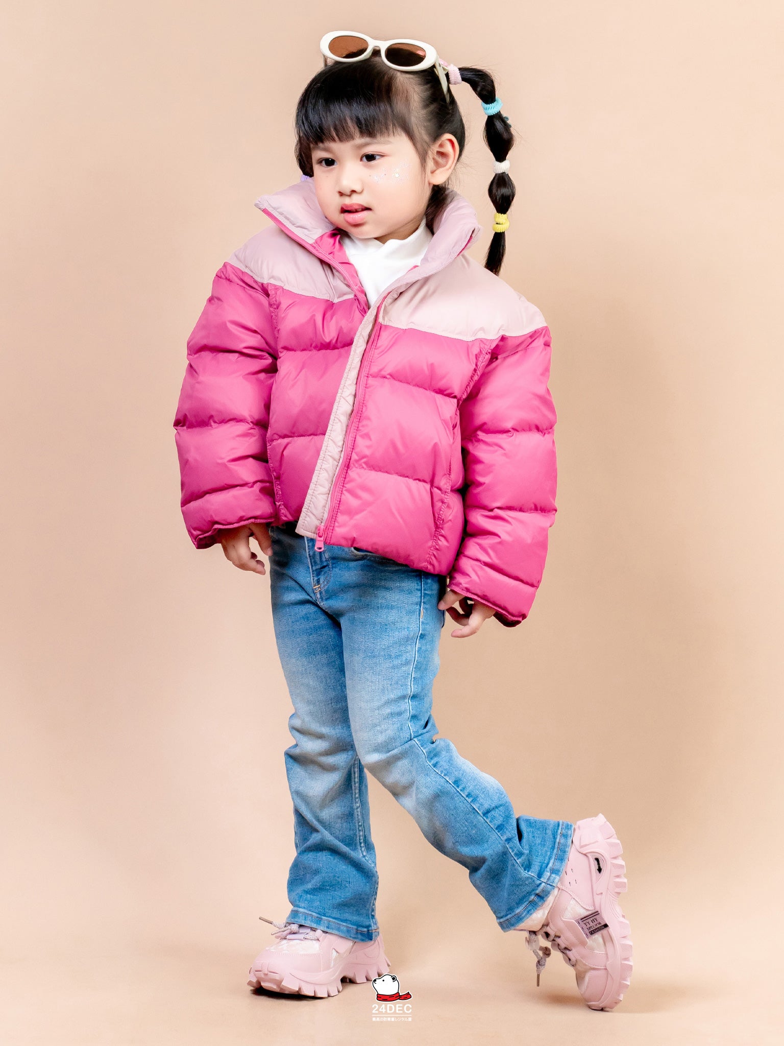 เช่าเสื้อกันหนาว เด็ก รุ่น LOVELY สี ชมพู