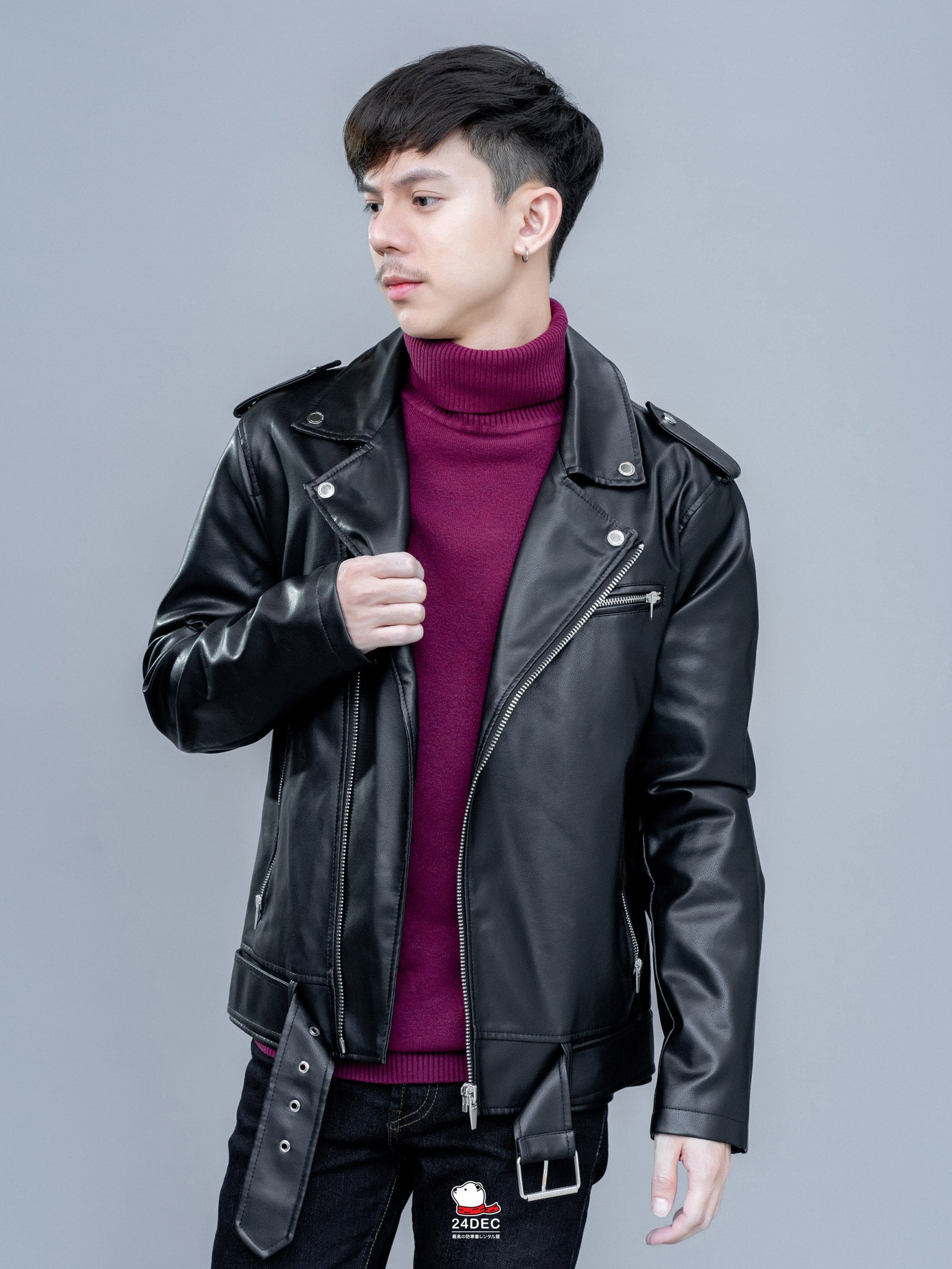 เช่าเสื้อแจ็คเก็ต ชาย รุ่น LOOKIN สี ดำ