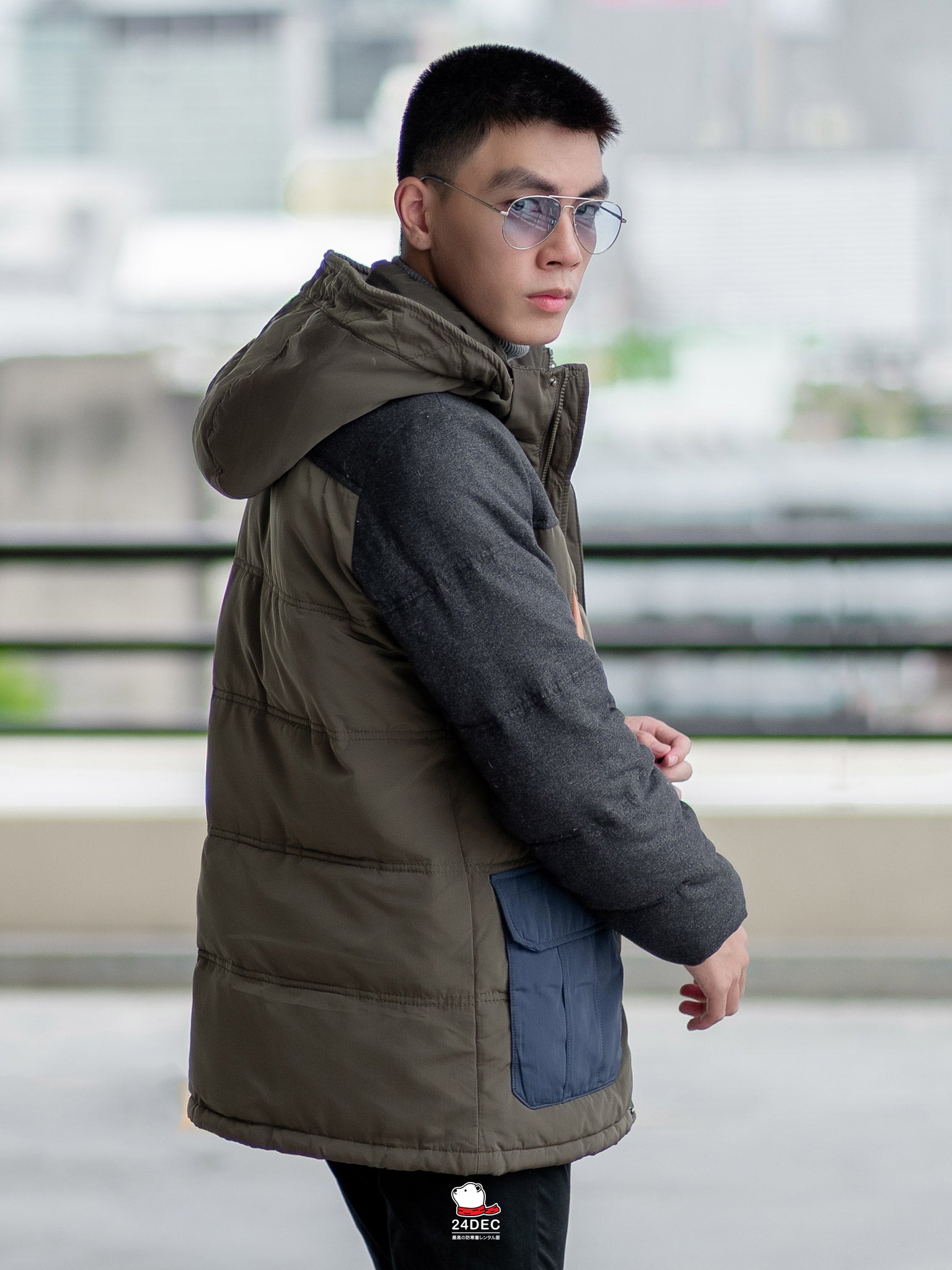 เช่าเสื้อกันหนาว ชาย รุ่น MALE สี เขียว