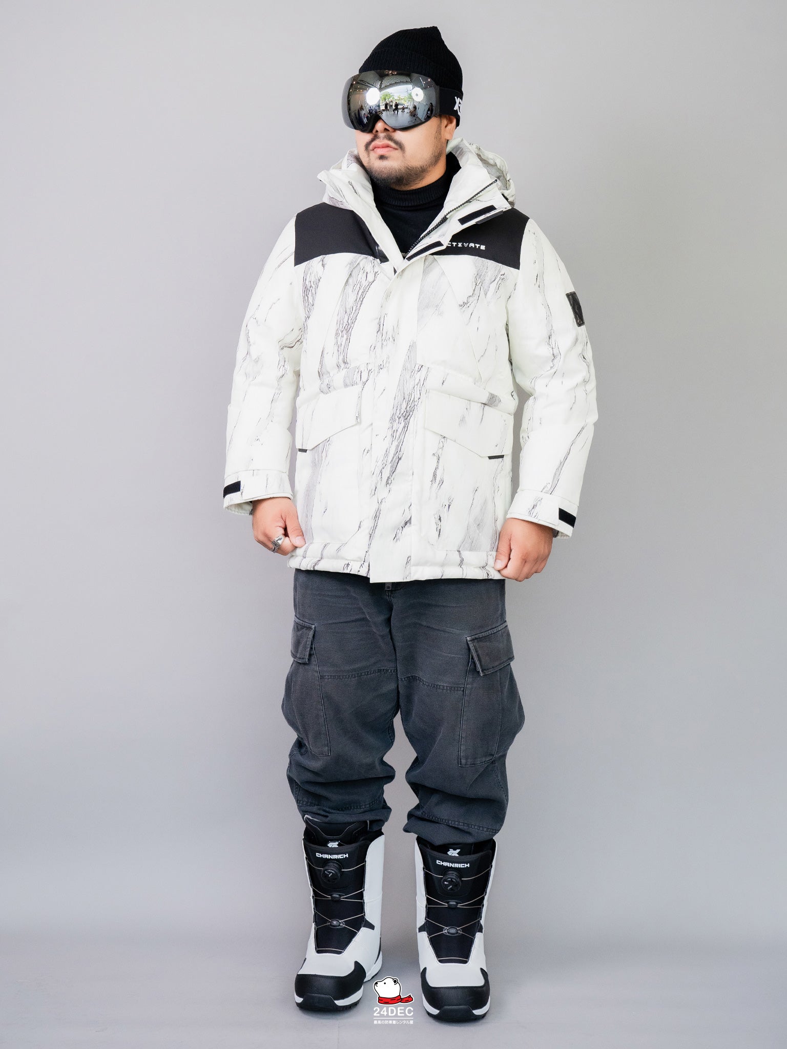 เช่าเสื้อกันหนาว ชาย รุ่น MARBLE สี ขาว