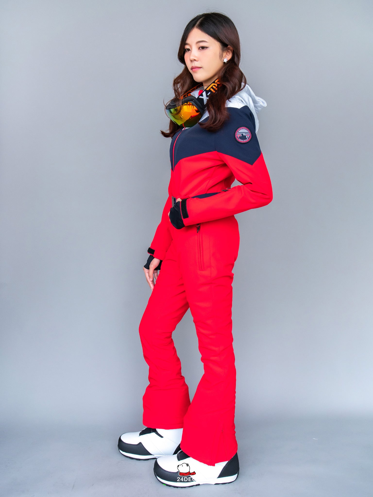 เช่าชุดสกี (เสื้อ+กางเกง) หญิง รุ่น MARMOT สี แดง