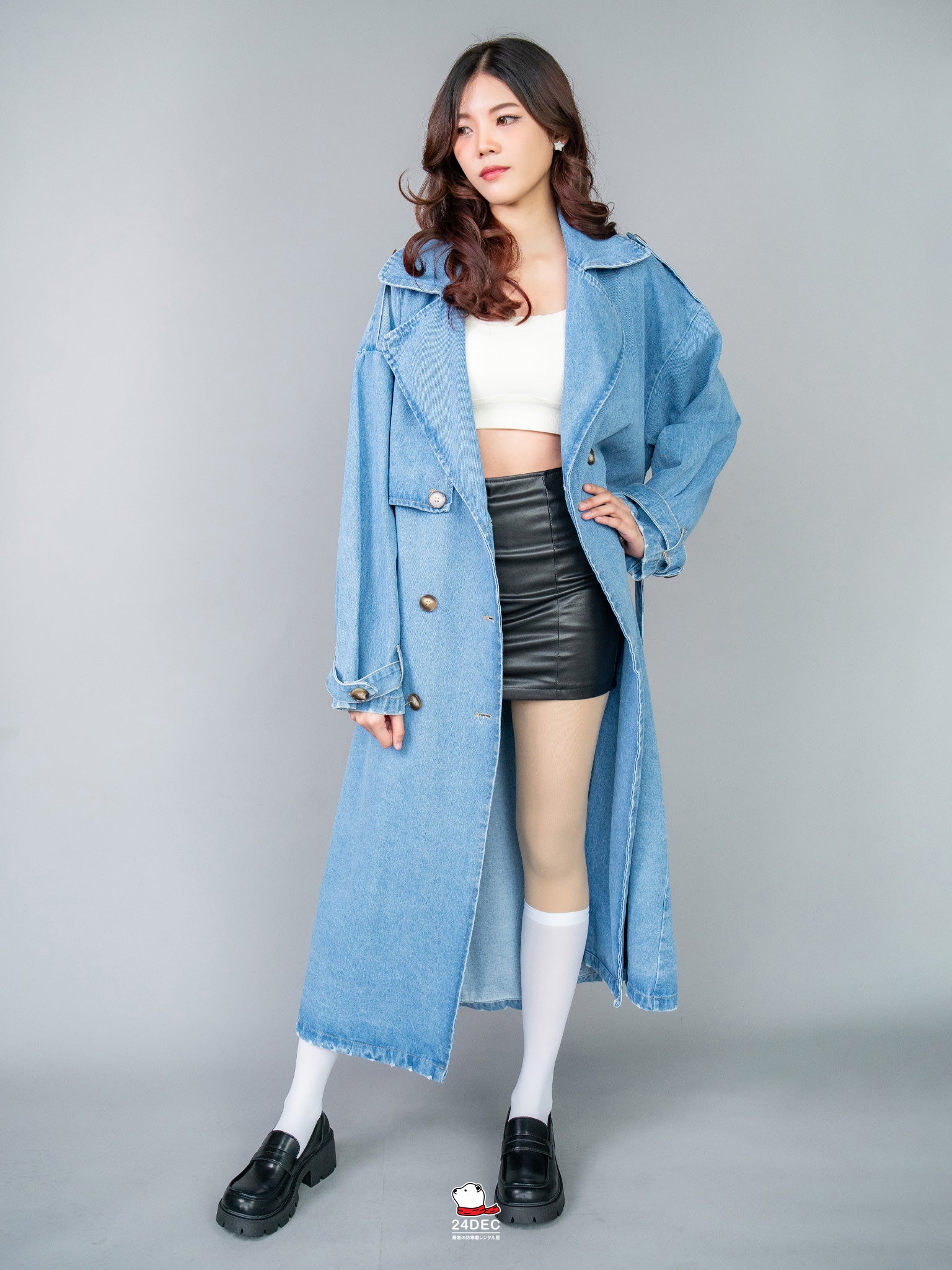 เช่าเสื้อเทรนช์โค้ท หญิง รุ่น NADIA สี น้ำเงิน