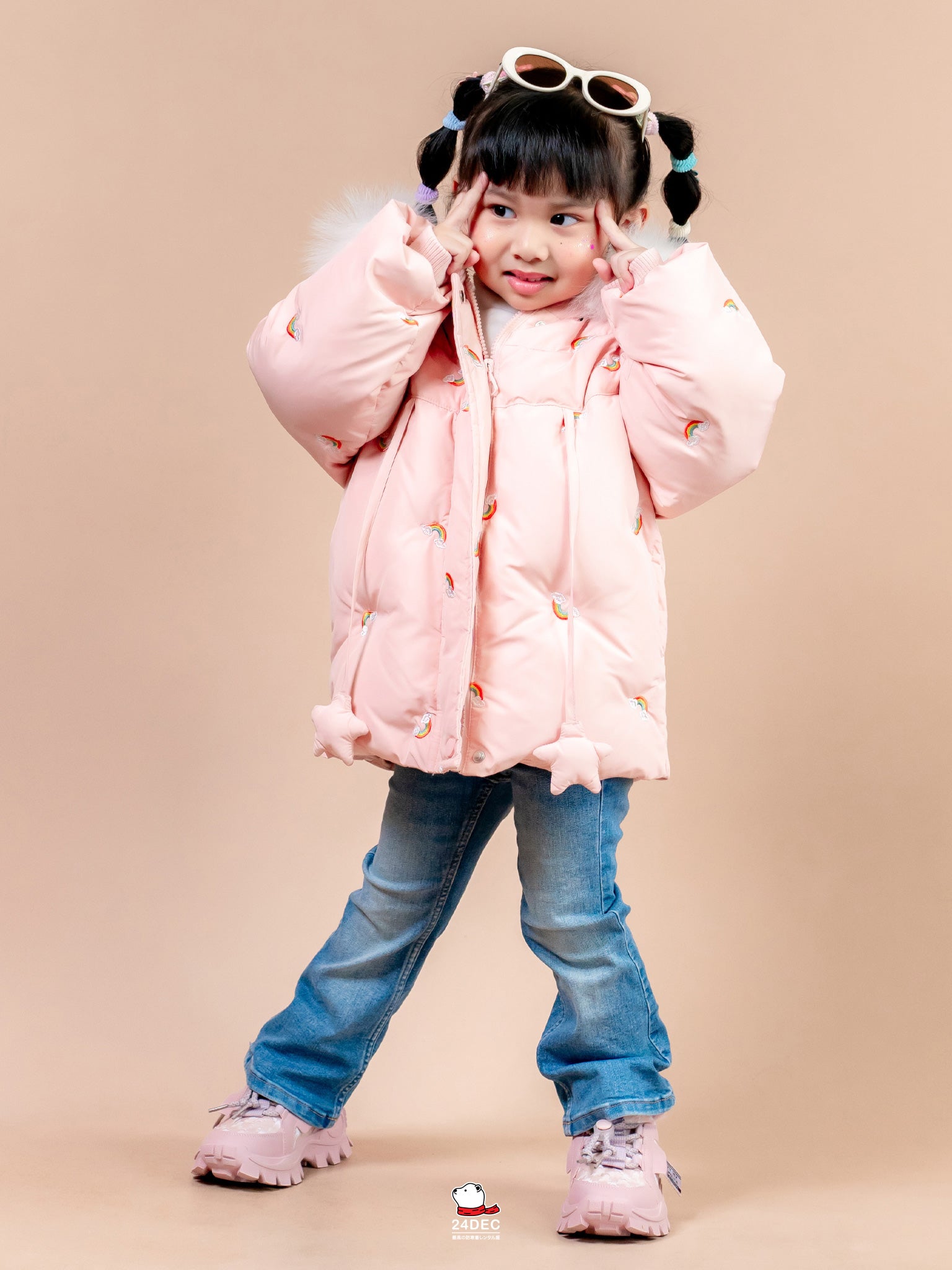 เช่าเสื้อกันหนาว เด็ก รุ่น NIJI สี ชมพู