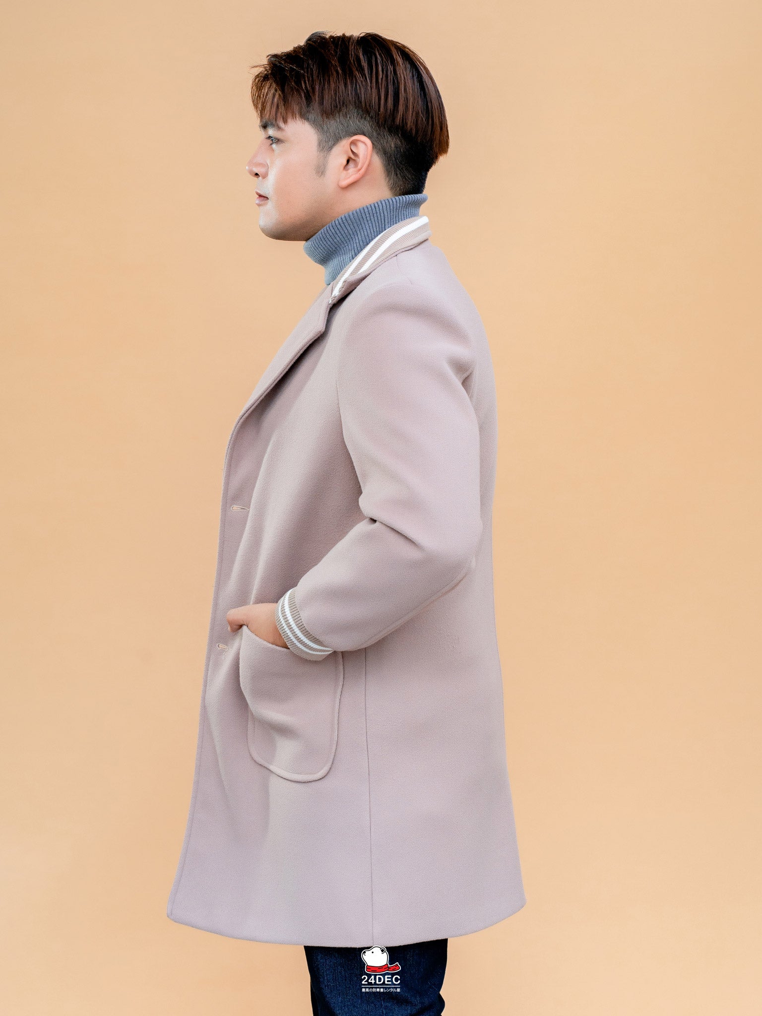 เช่าเสื้อโค้ท ชาย รุ่น KENSHI สี น้ำตาล