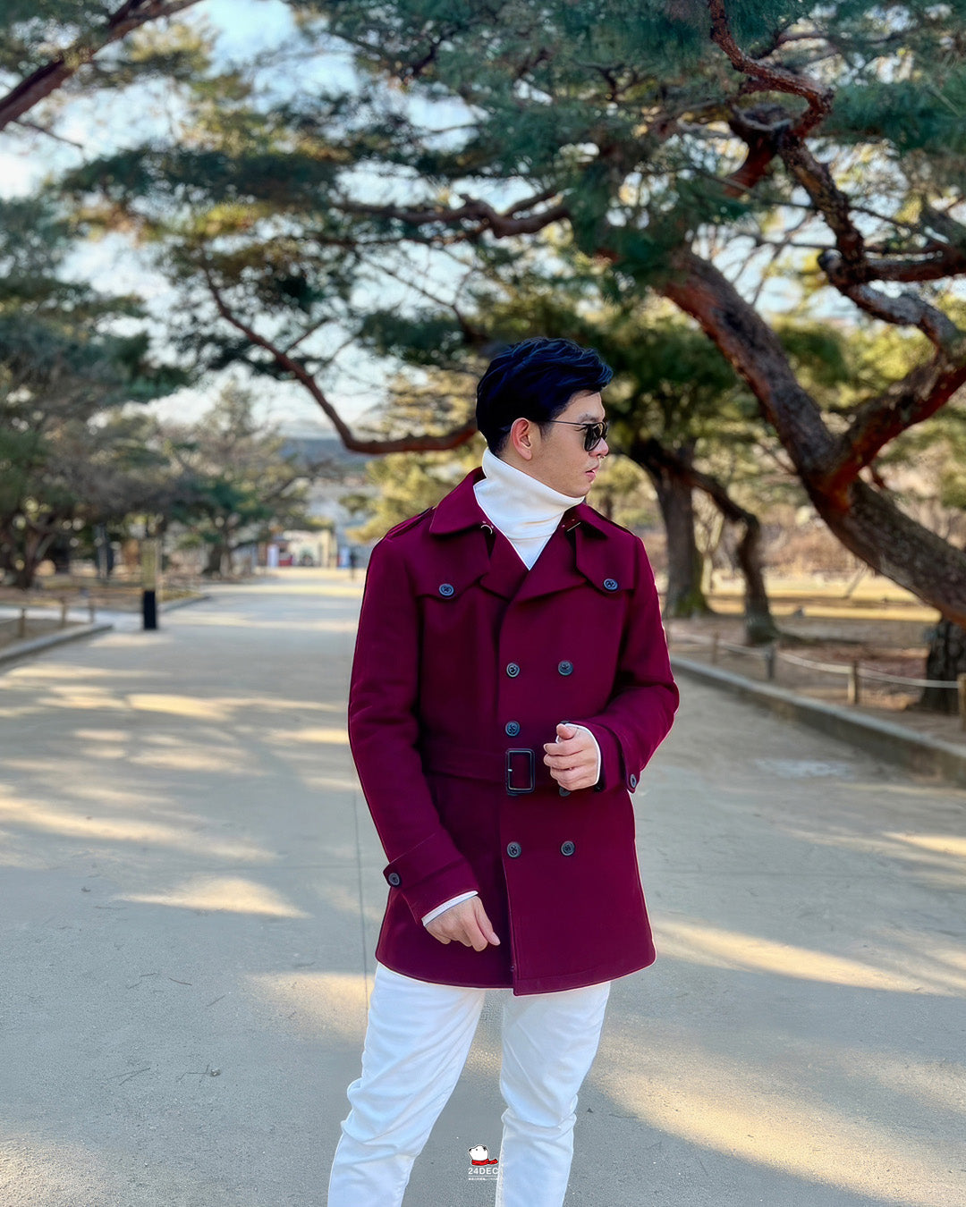เช่าเสื้อโค้ท ชาย รุ่น OPERA สี แดงเรดไวน์