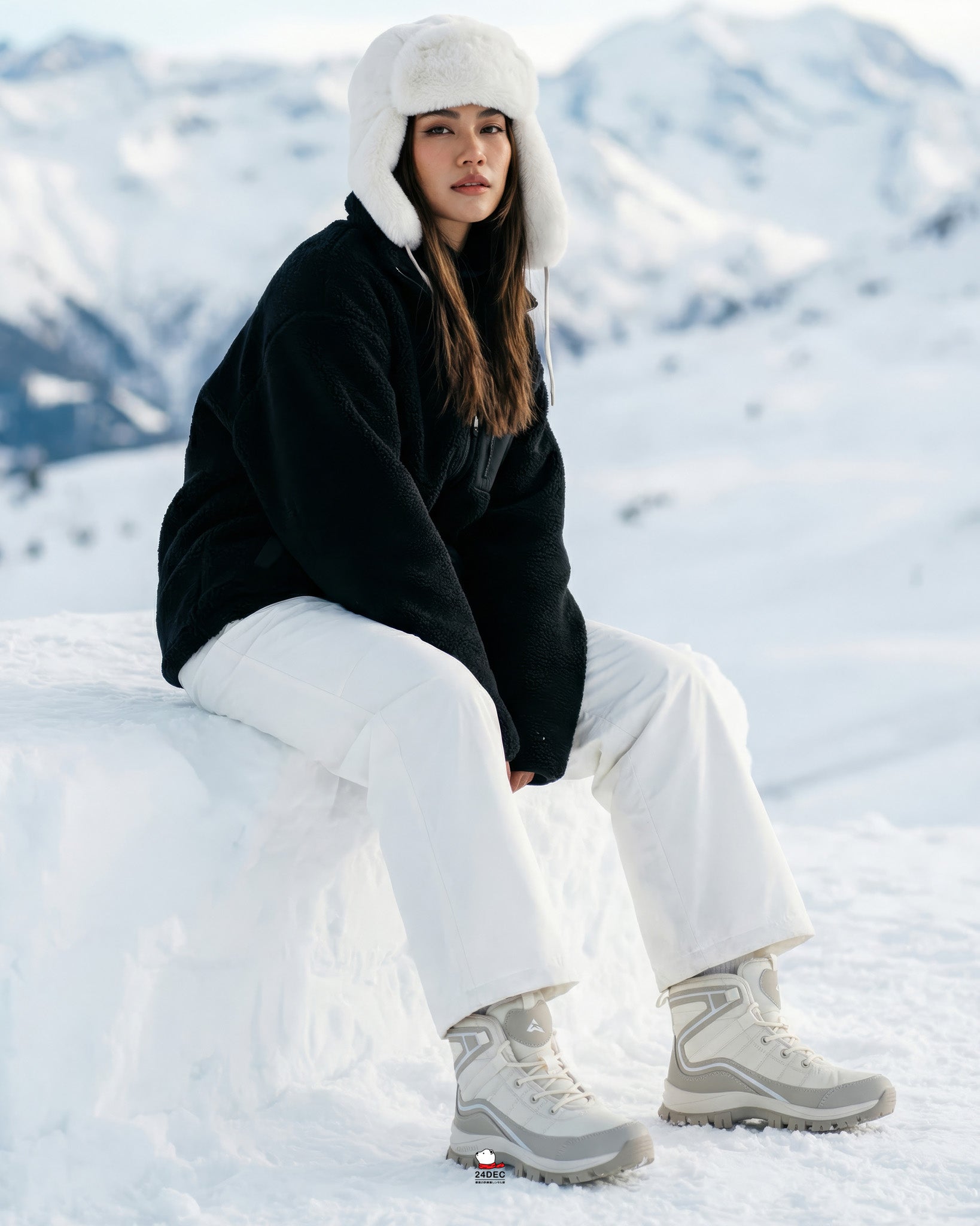 รองเท้าบูท หญิง/ชาย รุ่น ORLANDDO สี ขาว