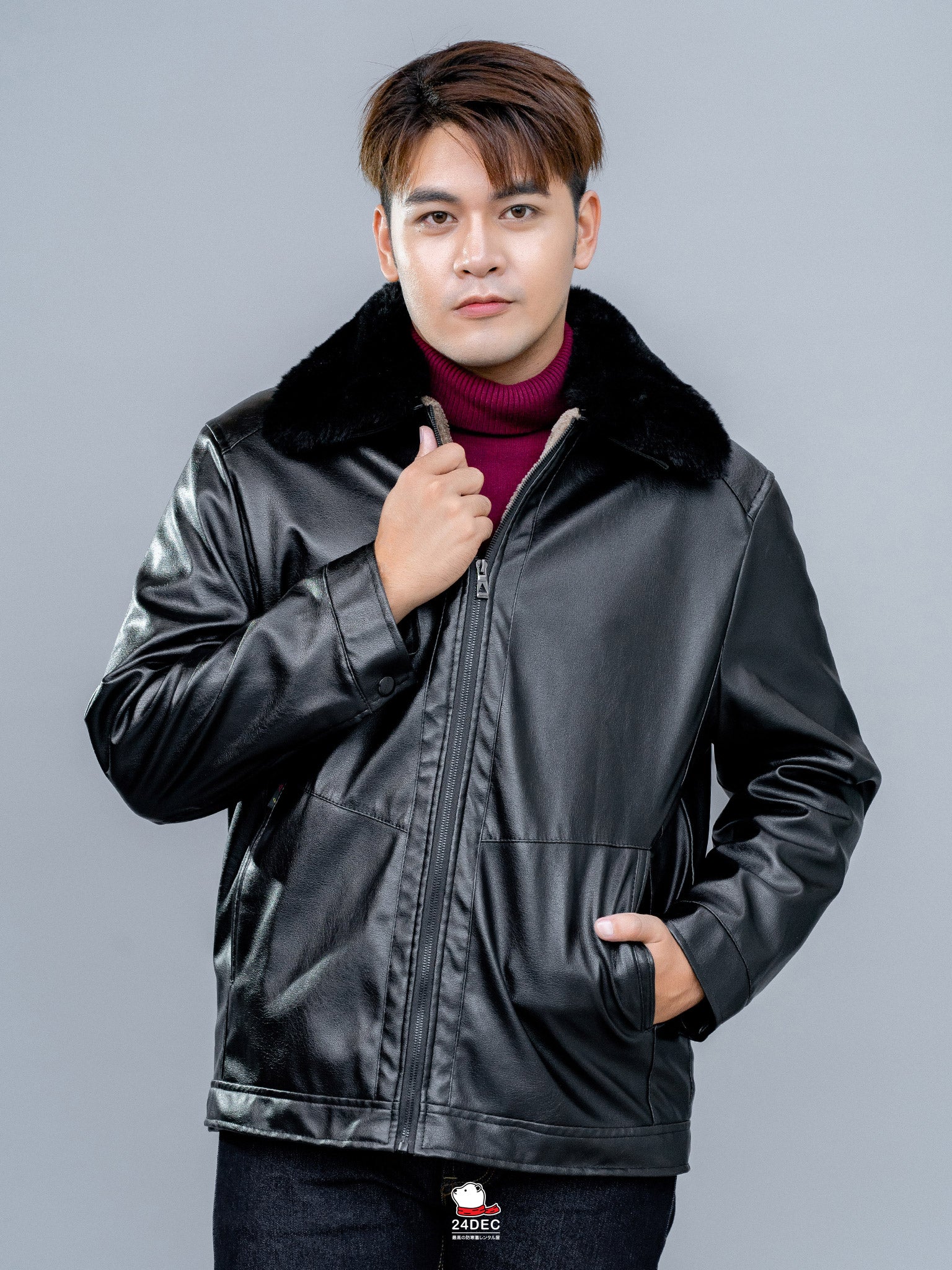 เช่าเสื้อแจ็คเก็ต ชาย รุ่น GILDUR สี ดำ