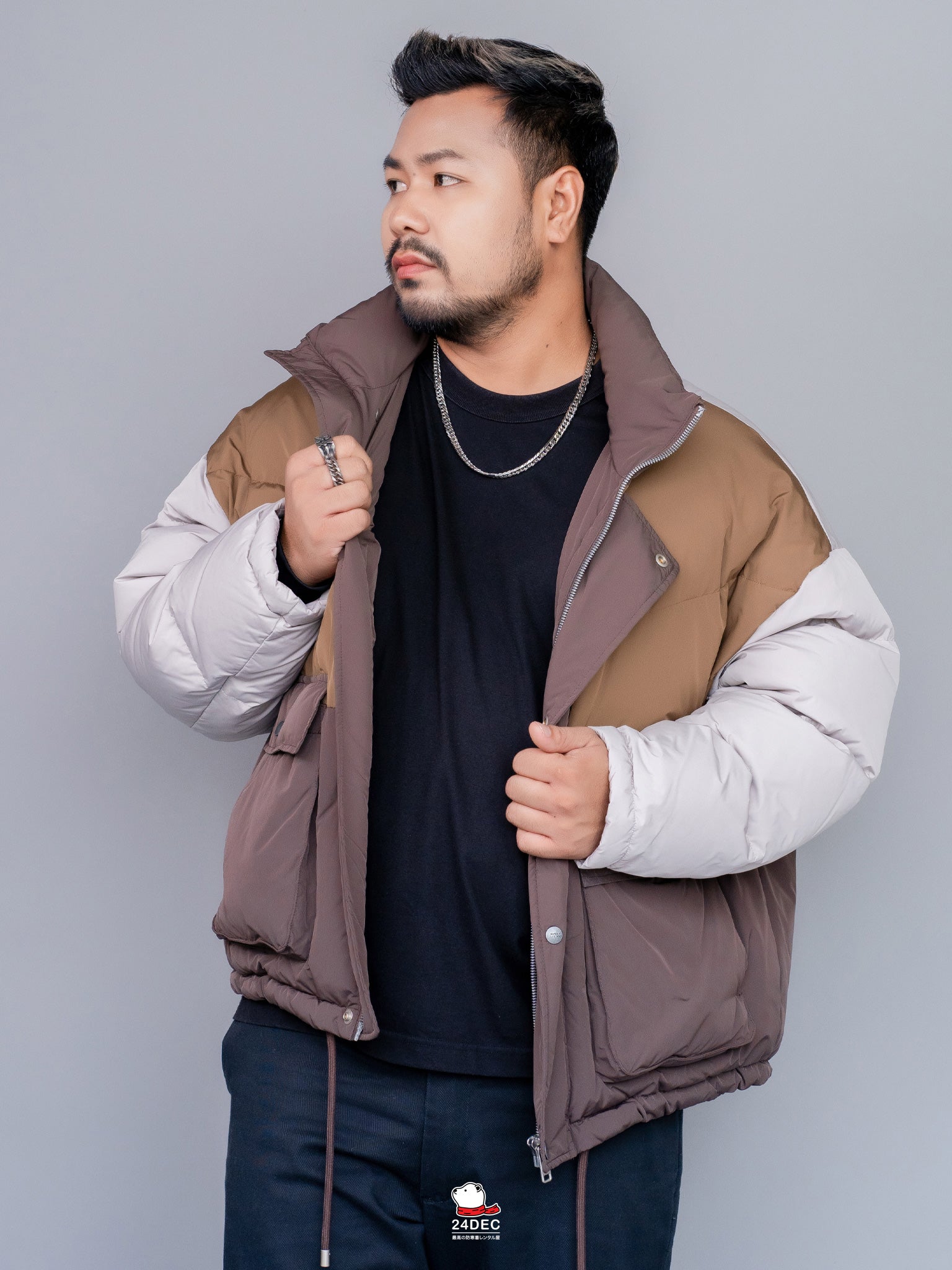 เช่าเสื้อกันหนาว ชาย รุ่น ROASTERS สี น้ำตาล
