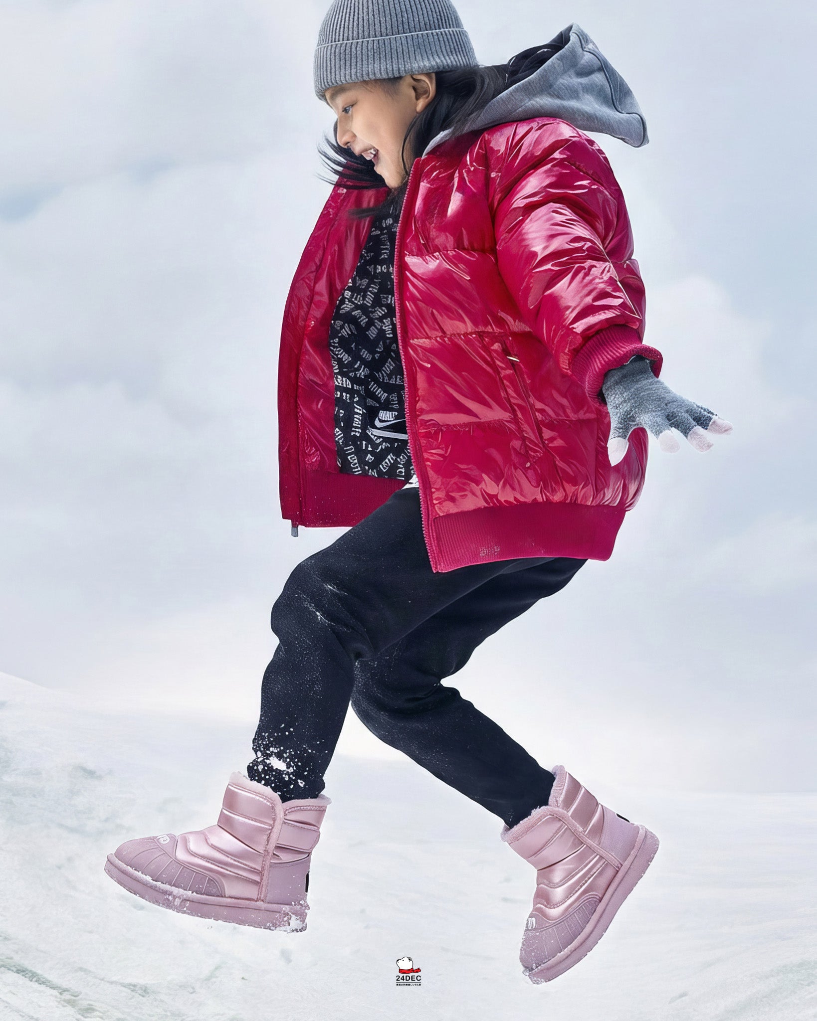 เช่ารองเท้าบูท เด็ก รุ่น ROBOT สี ชมพู