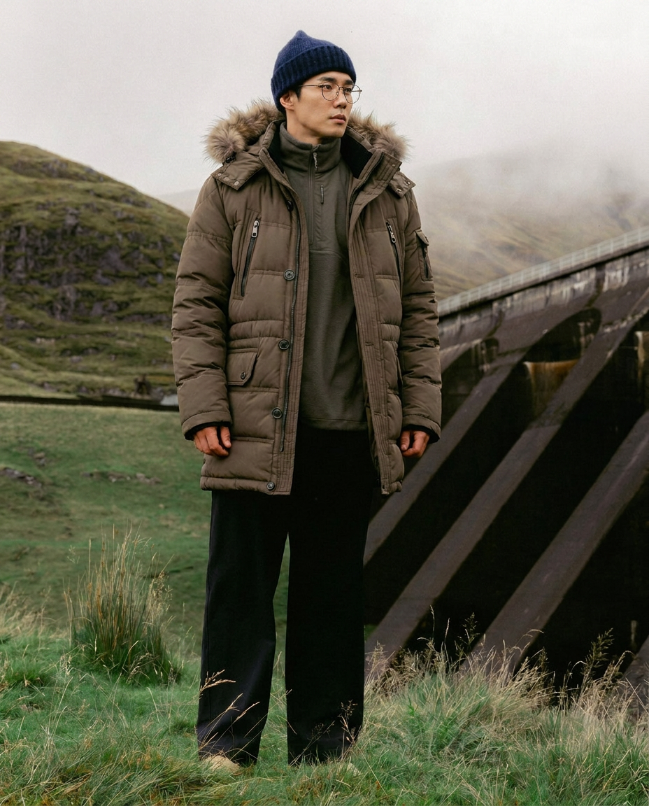 เช่าเสื้อกันหนาว ชาย รุ่น ROWLAND สี น้ำตาล