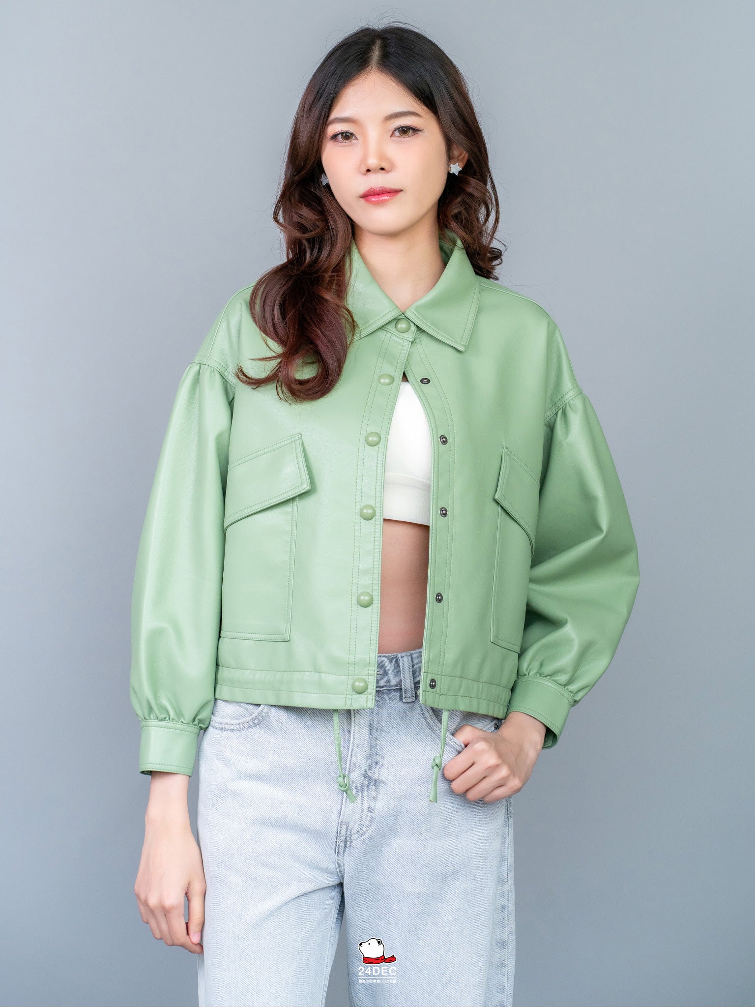 เช่าเสื้อแจ็คเก็ต หญิง รุ่น SAGE สี เขียว