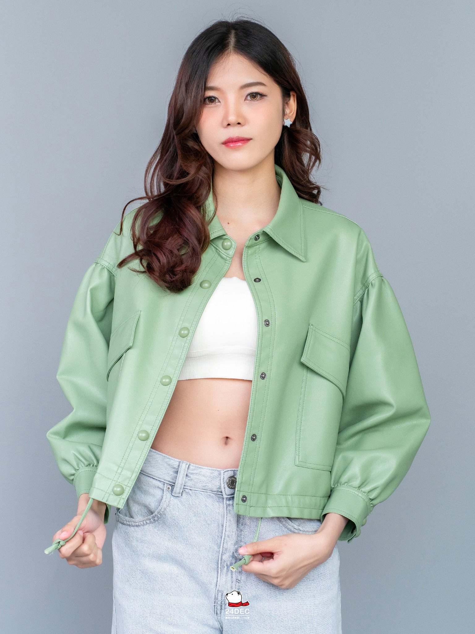 เช่าเสื้อแจ็คเก็ต หญิง รุ่น SAGE สี เขียว