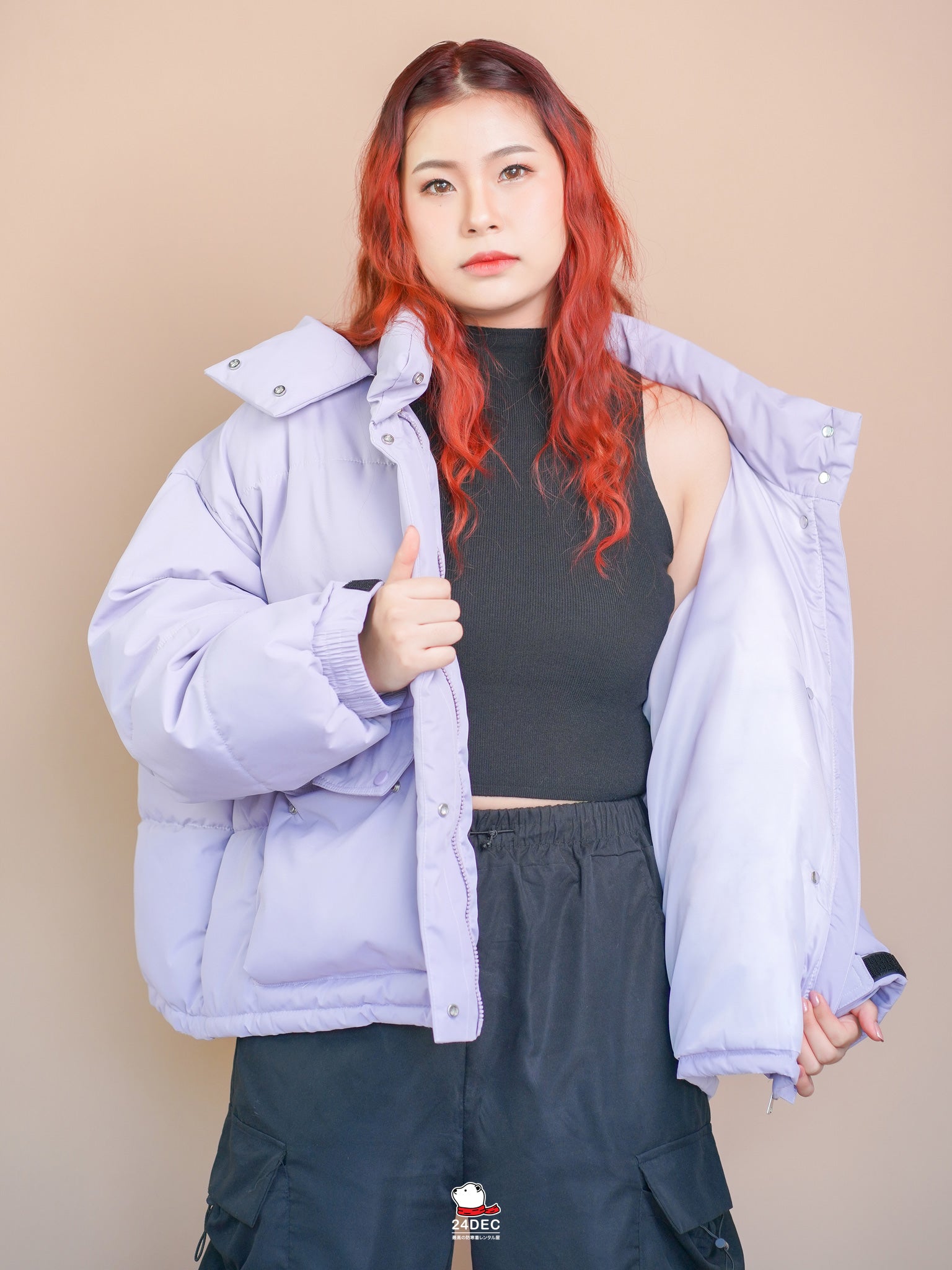 เช่าเสื้อกันหนาว หญิง รุ่น SHINSEKAI สี ม่วง