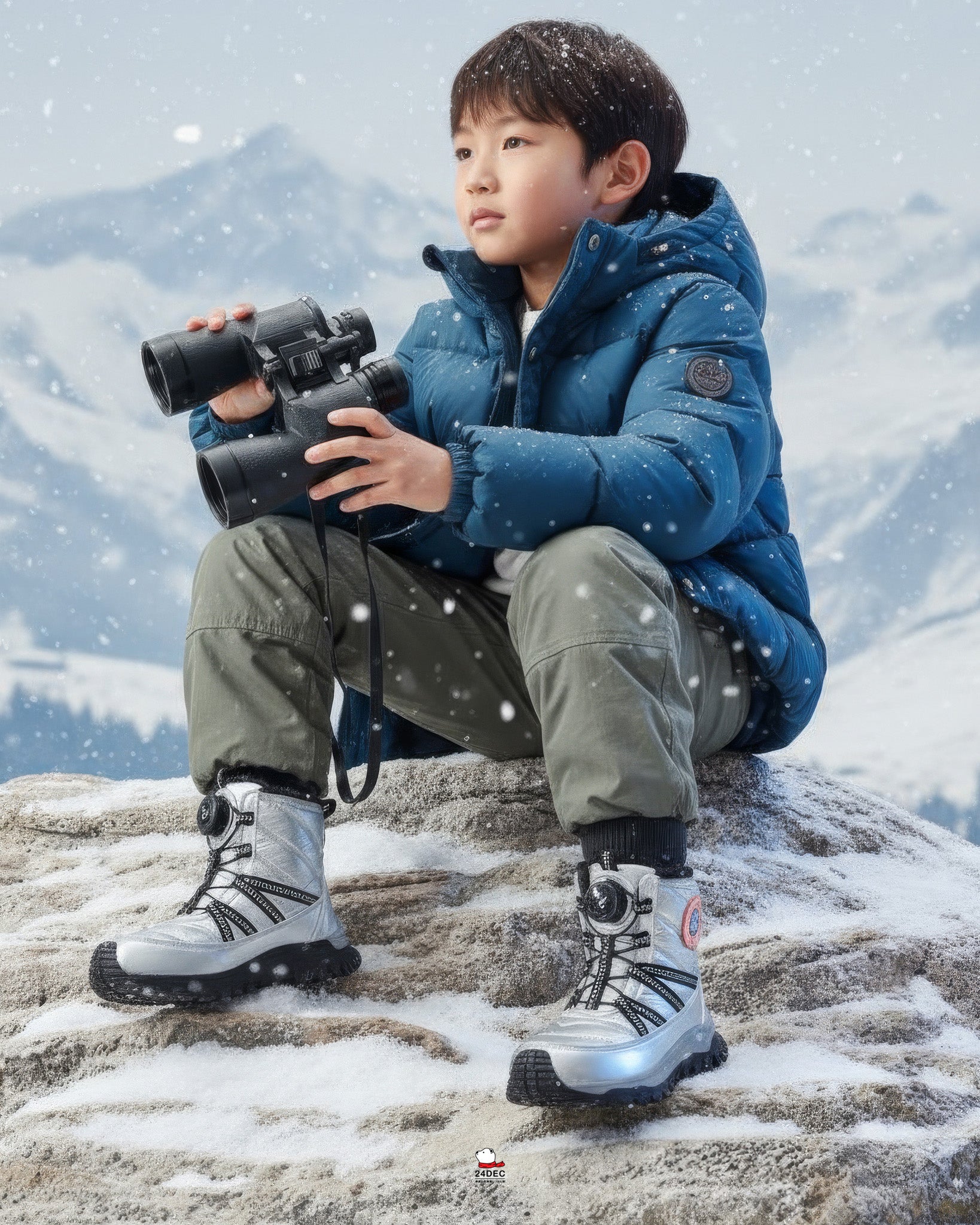 เช่ารองเท้าบูท เด็ก รุ่น SKIDOO สี เงิน