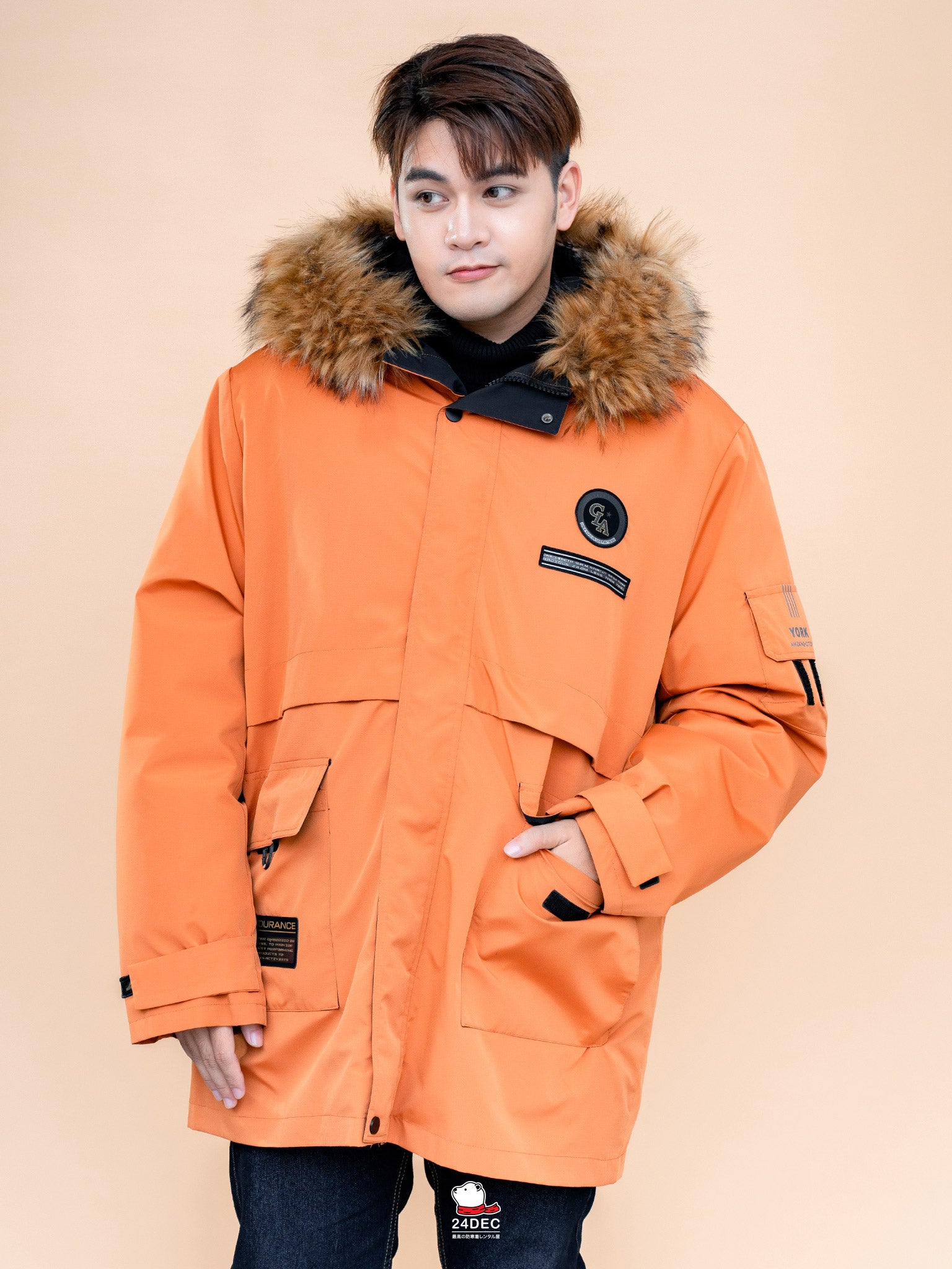 เช่าเสื้อกันหนาว ชาย รุ่น SUN สี ส้ม