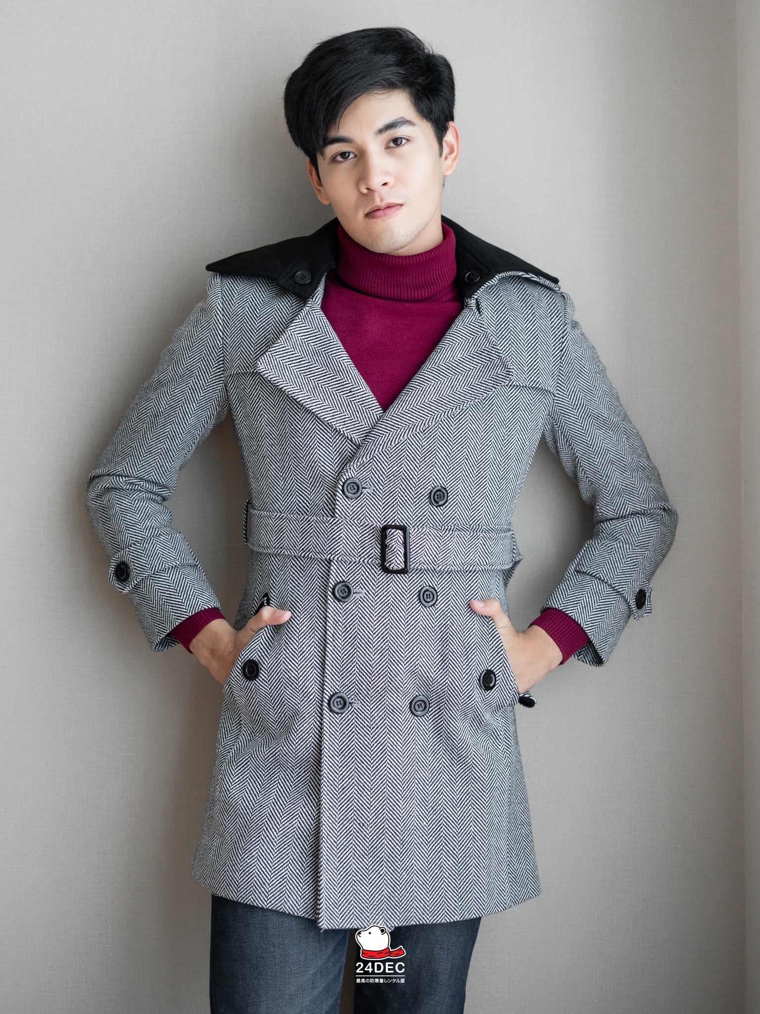 เช่าเสื้อโค้ท ชาย รุ่น SYMPHONY สี เทา