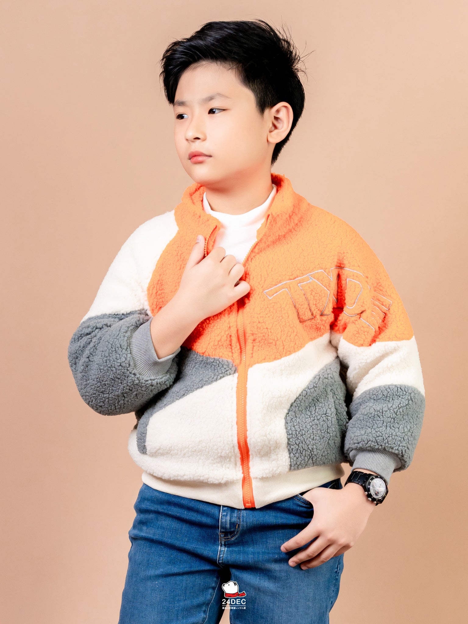 เช่าเสื้อแจ็คเก็ต เด็ก รุ่น TENGO สี ส้ม