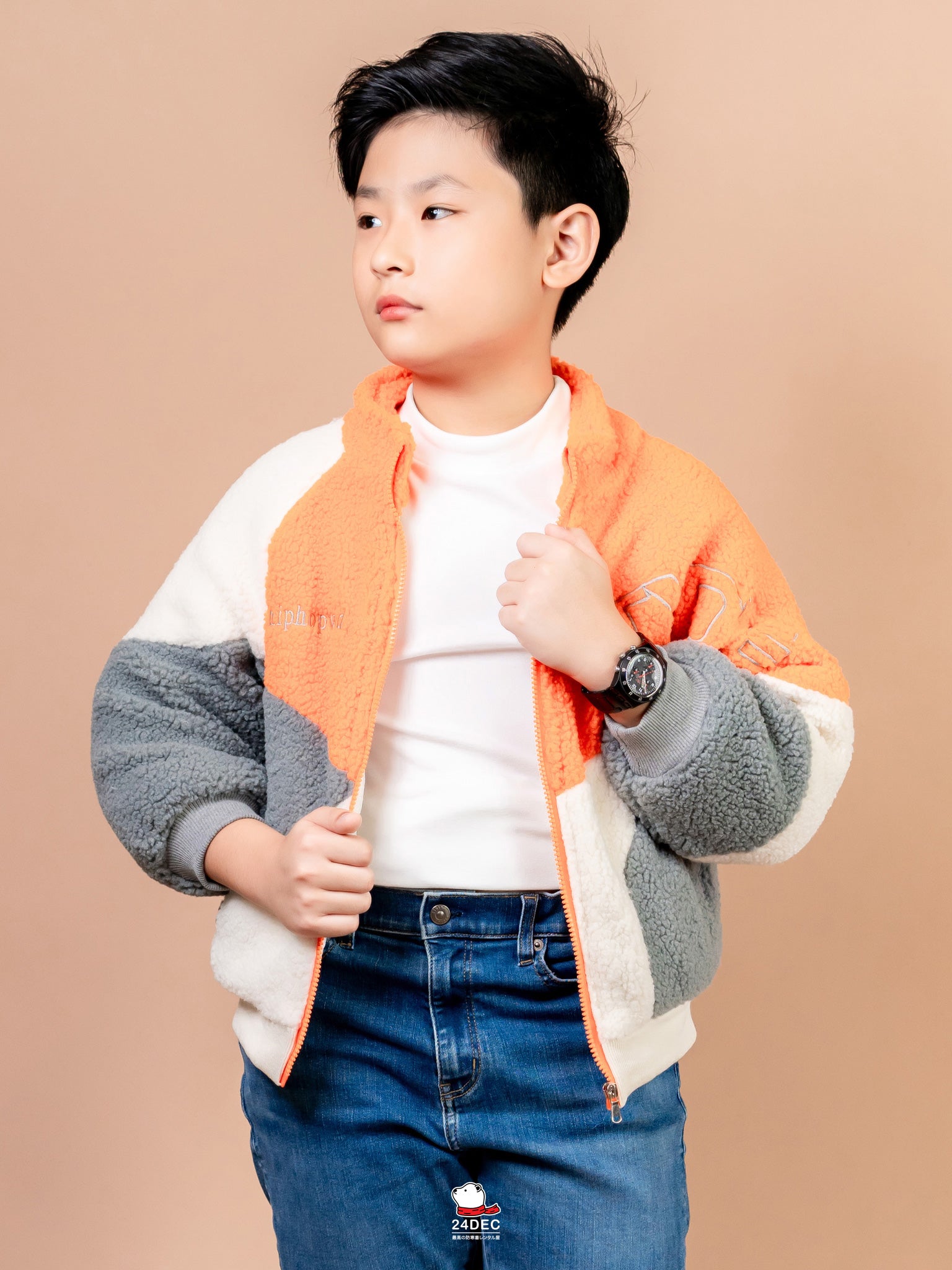 เช่าเสื้อแจ็คเก็ต เด็ก รุ่น TENGO สี ส้ม