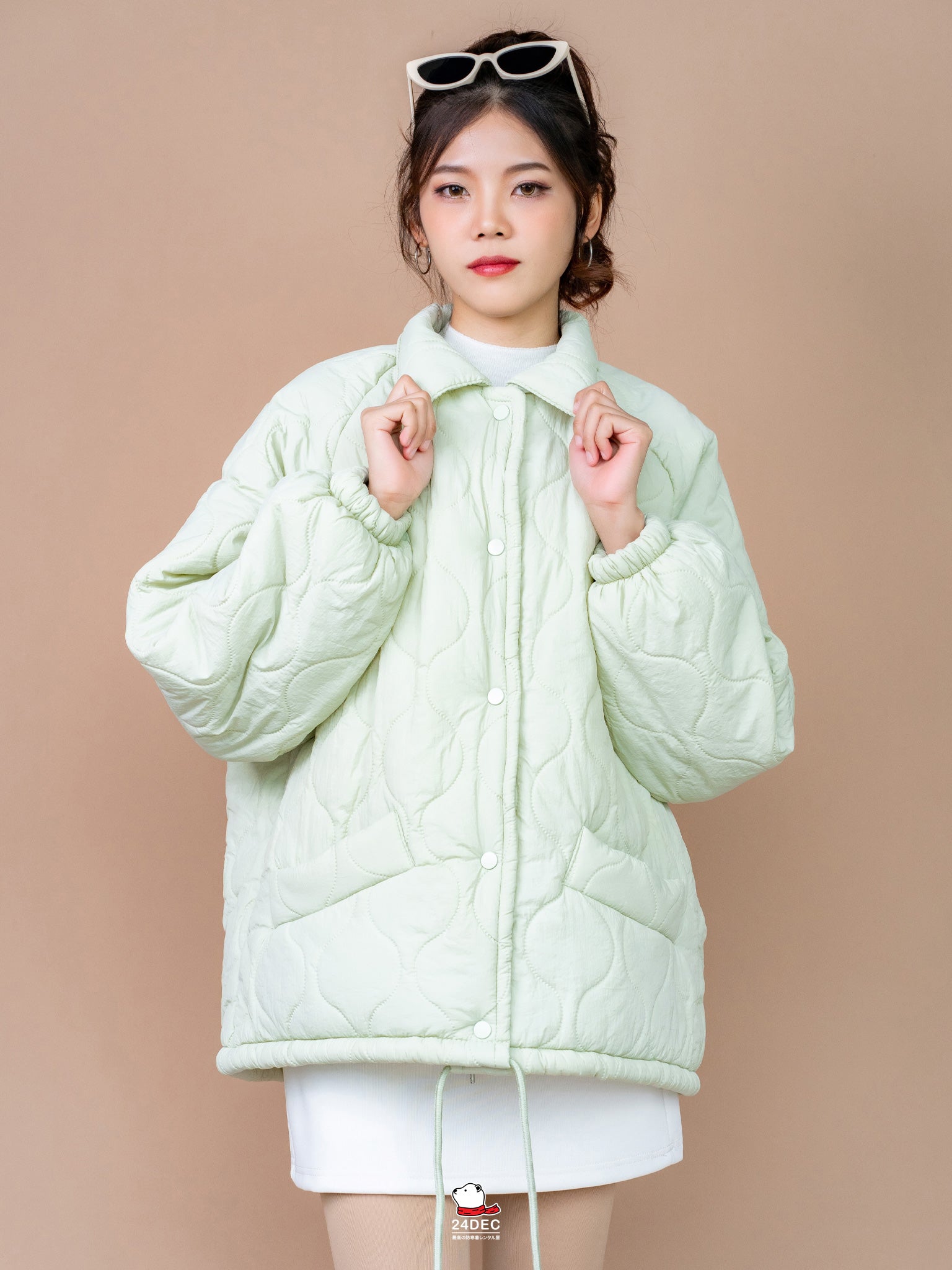เช่าเสื้อแจ็คเก็ต หญิง รุ่น UMEDA สี เขียว