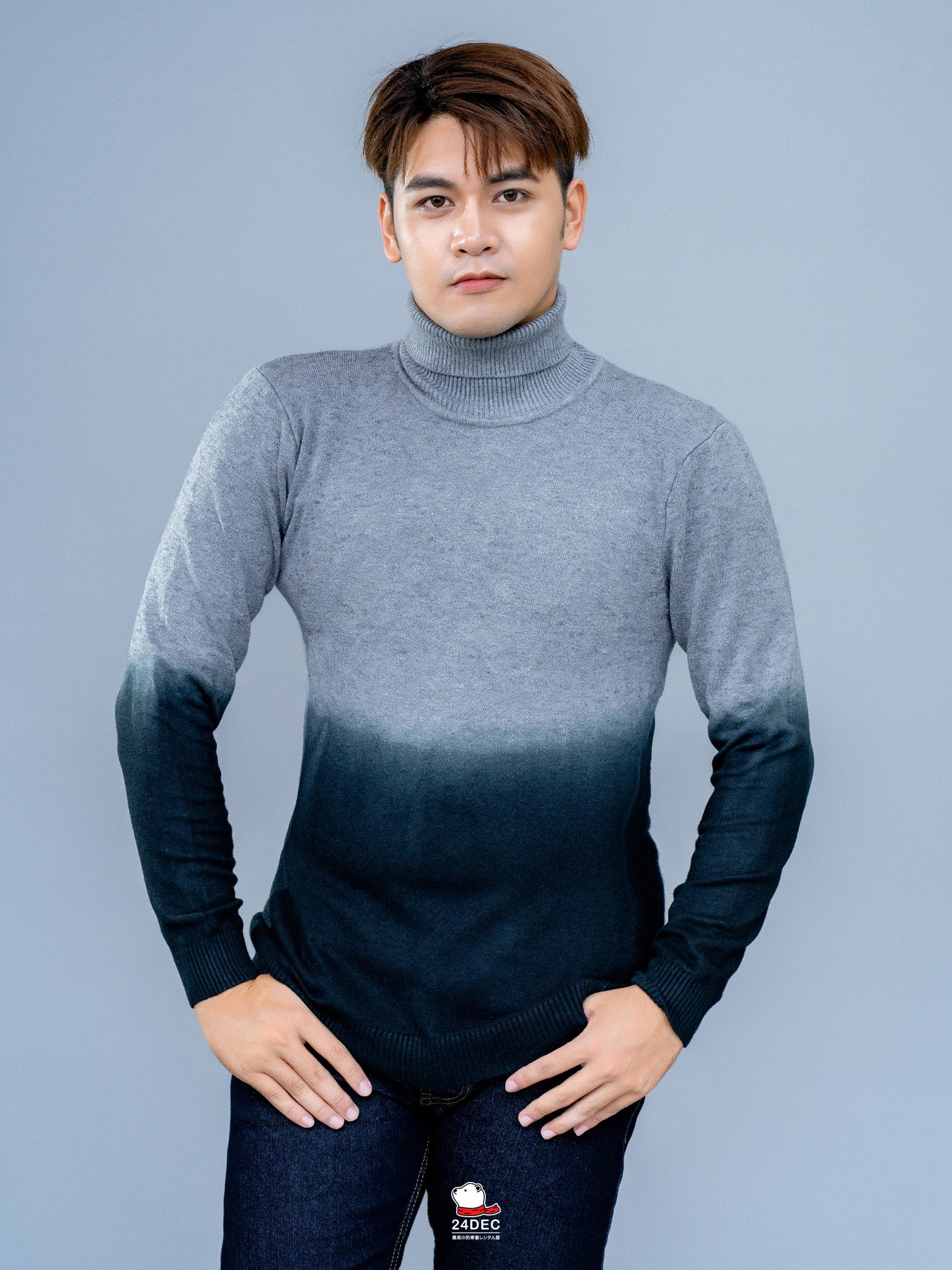 เช่าเสื้อคอเต่า ชาย รุ่น GRADIENT สี เทา