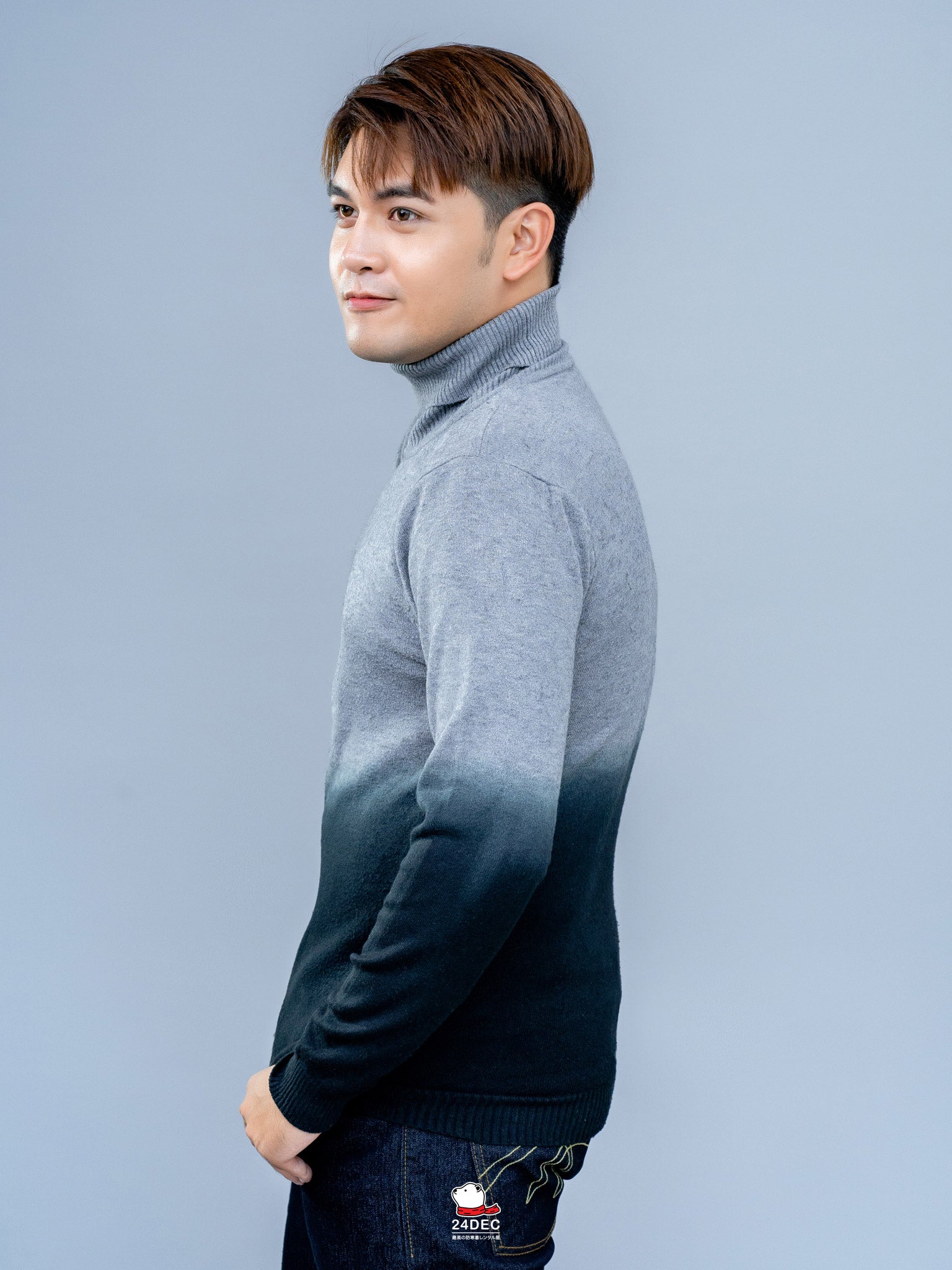 เช่าเสื้อคอเต่า ชาย รุ่น GRADIENT สี เทา
