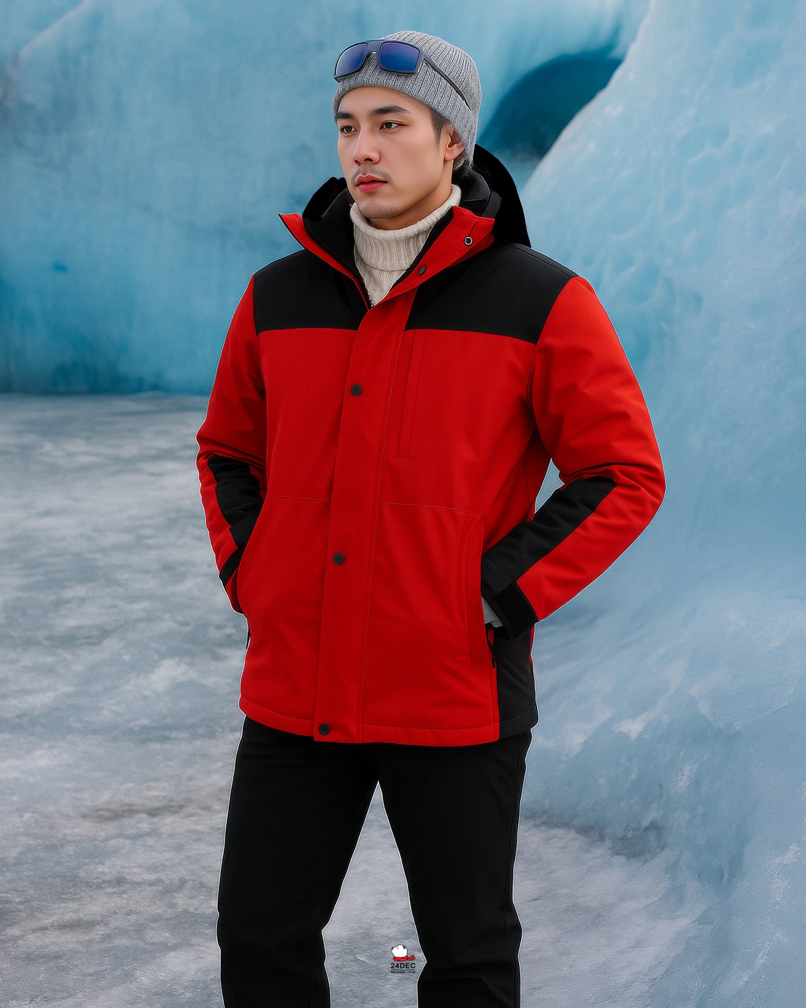 เช่าเสื้อกันหนาว ชาย รุ่น YILAN สี แดง