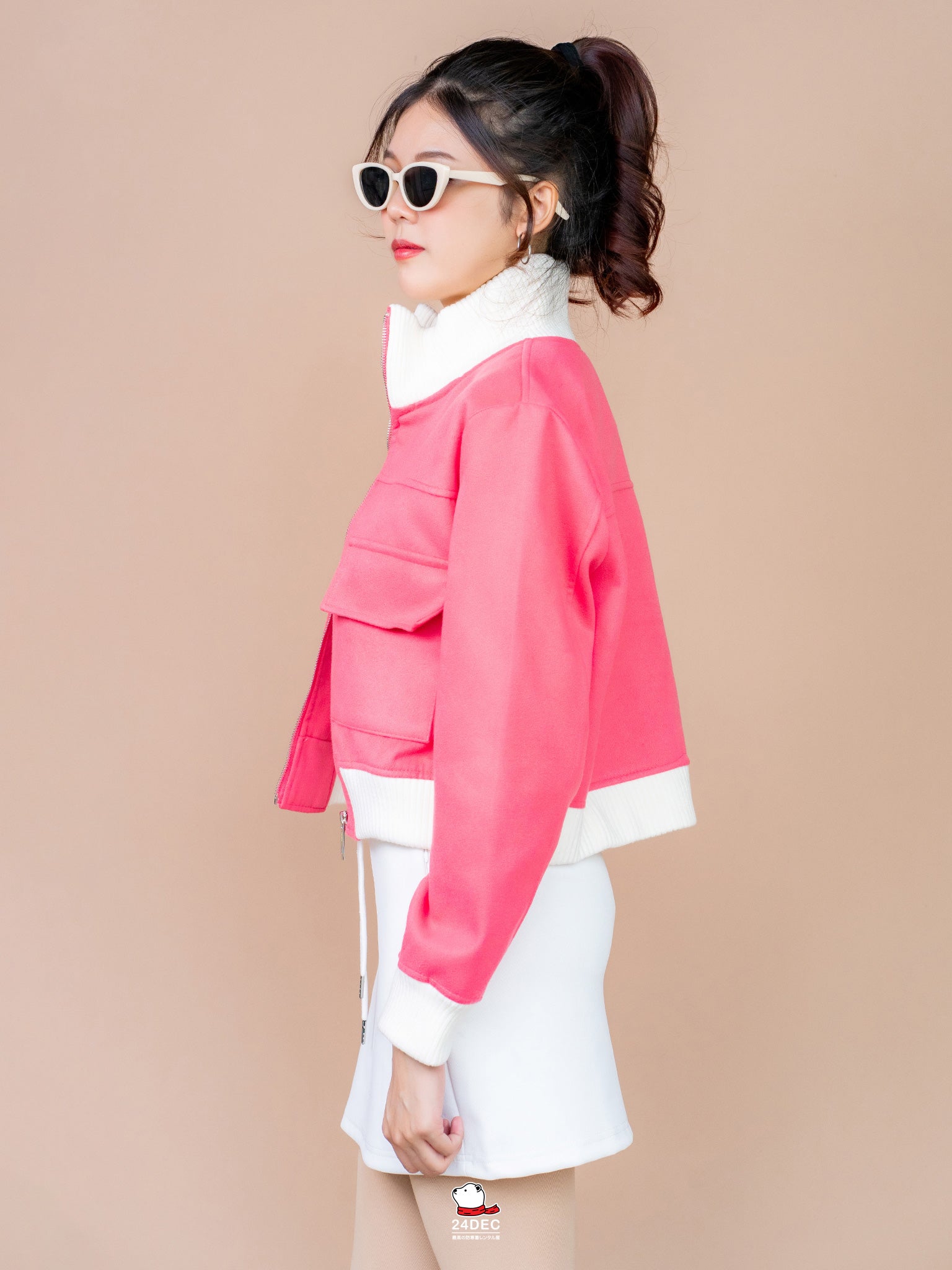 เช่าเสื้อแจ็คเก็ต หญิง รุ่น YOLANDA สี ชมพู