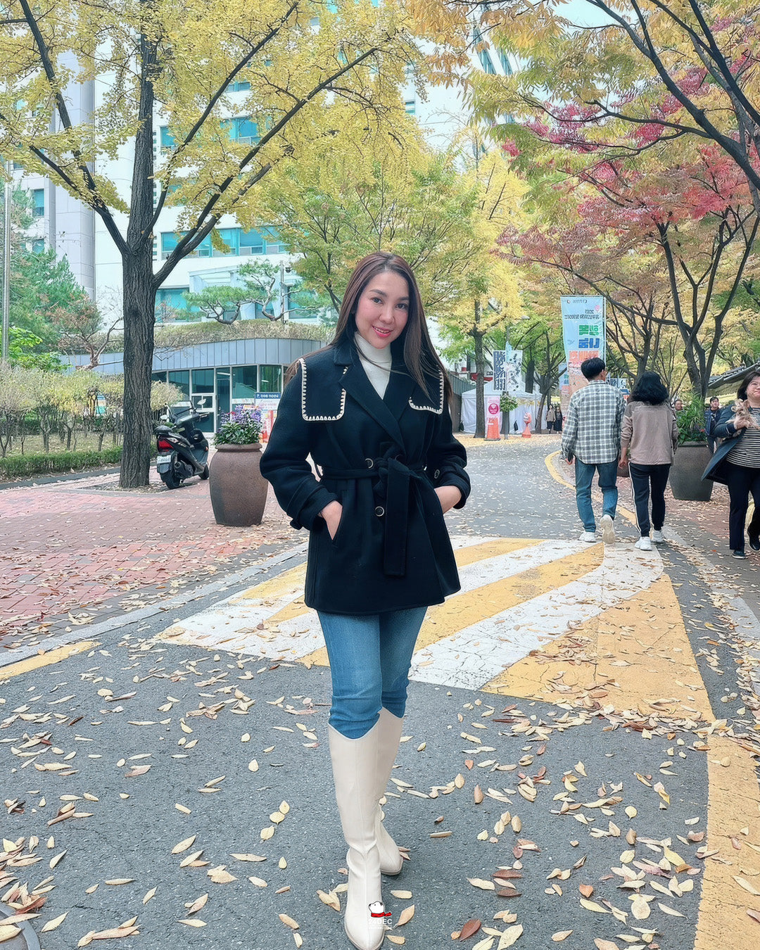 เช่าเสื้อโค้ท หญิง รุ่น NAMSAN สี ดำ