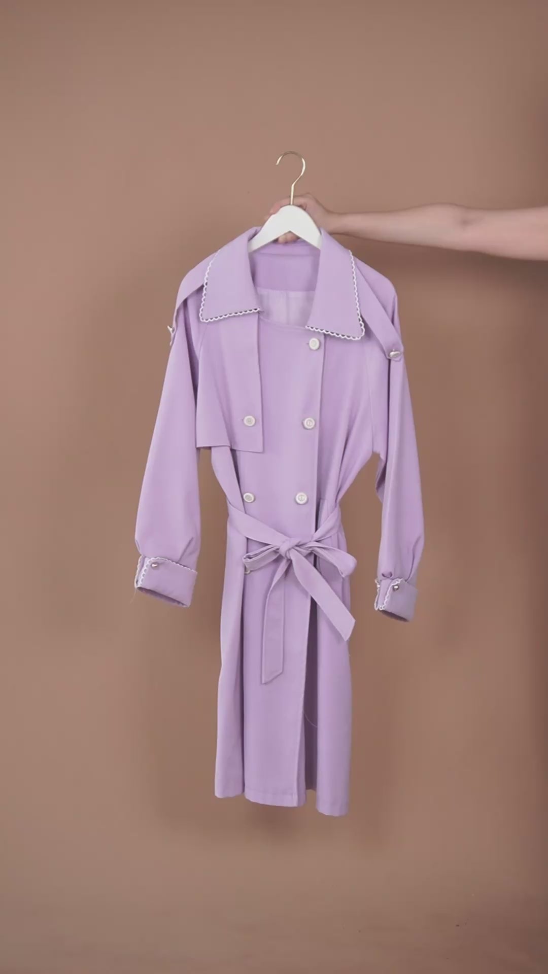 เช่าเสื้อเทรนช์โค้ท หญิง รุ่น MIRIAM สี ม่วง